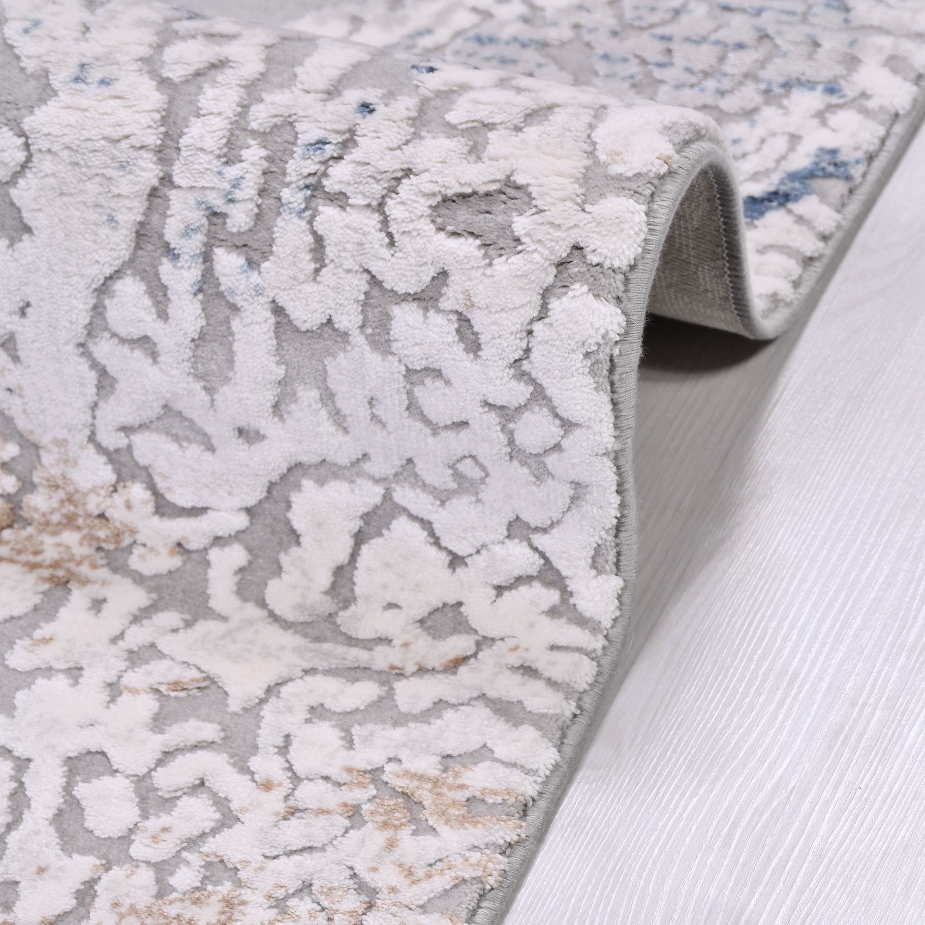 Modern Grey Area Rug – Machine Made Rug with Soft Pile & Durable Floor Covering