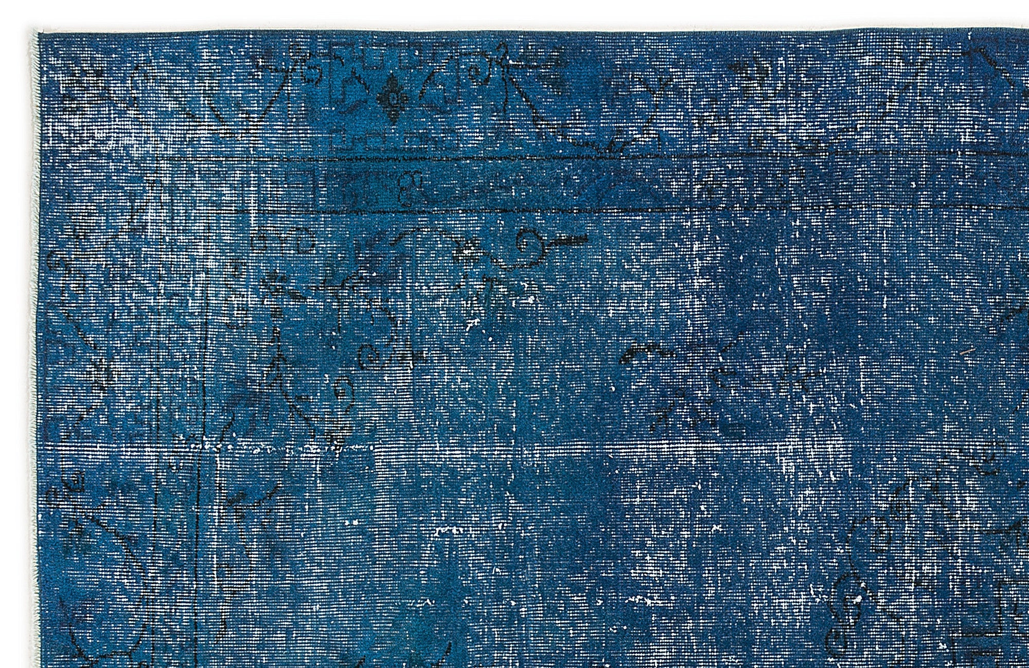 Atina Turquoise Vintage Wool Handmade Area Rug 6'0" x 9'0"