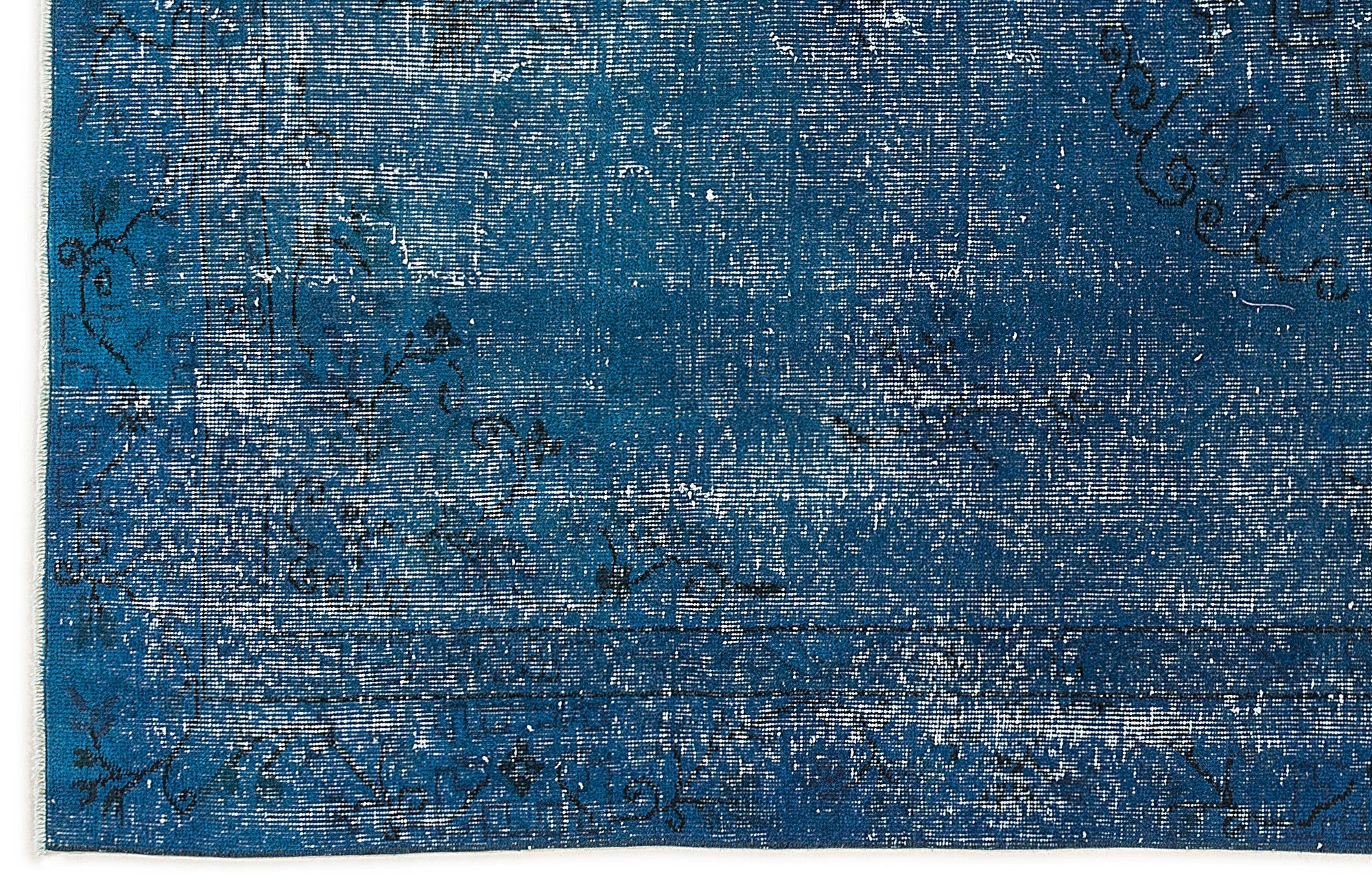Atina Turquoise Vintage Wool Handmade Area Rug 6'0" x 9'0"