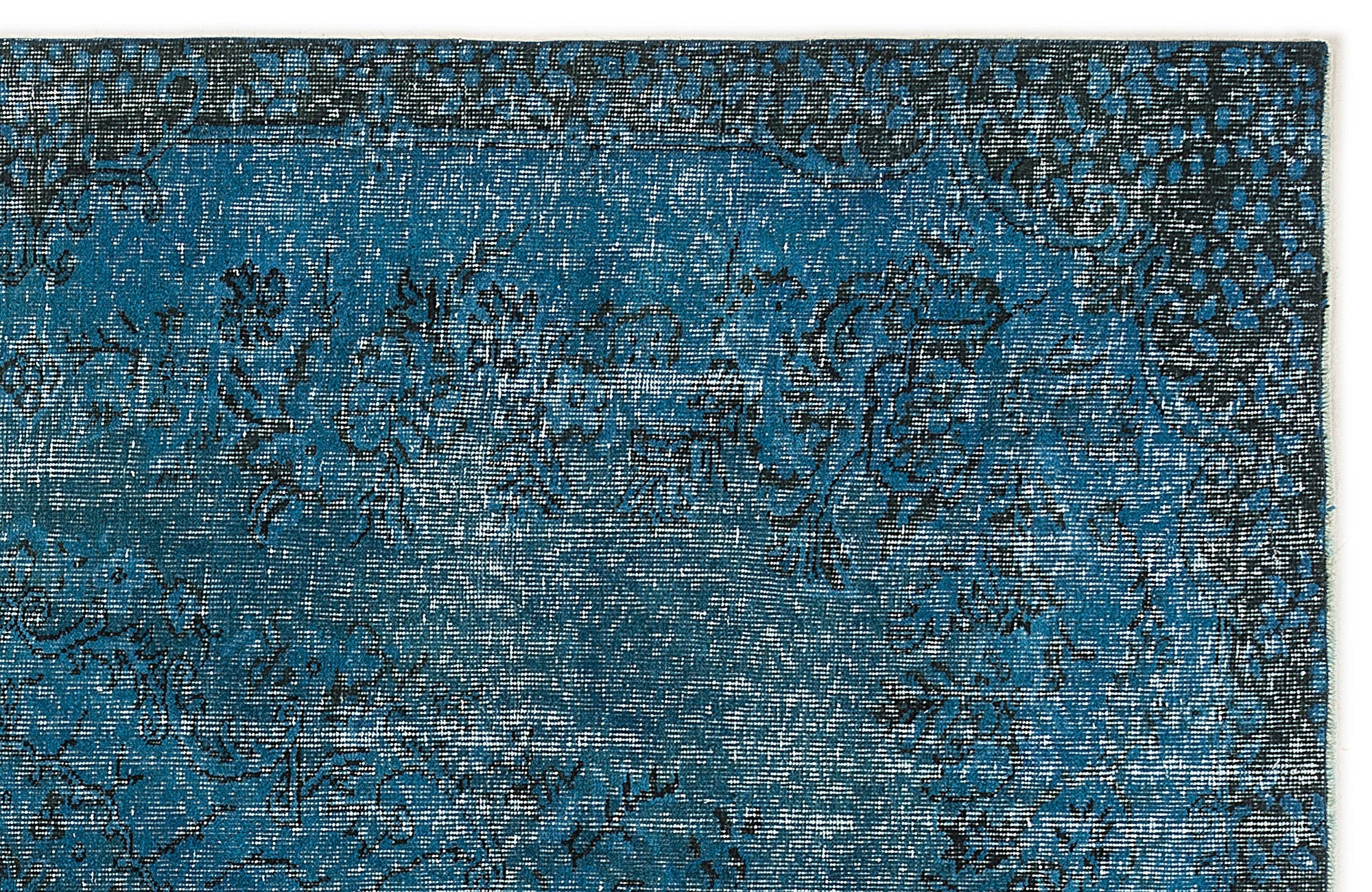 Atina Turquoise Vintage Wool Handmade Area Rug 5'10" x 9'1"