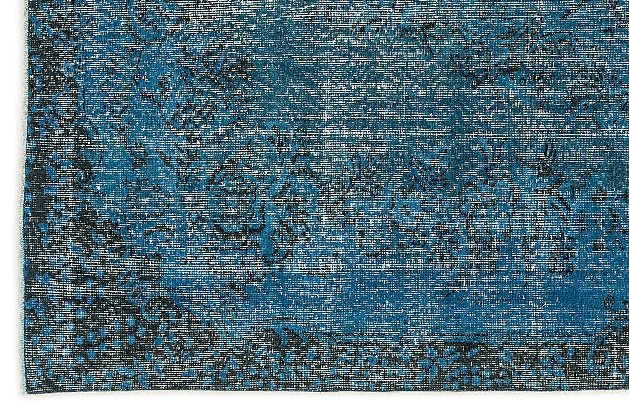 Atina Turquoise Vintage Wool Handmade Area Rug 5'10" x 9'1"