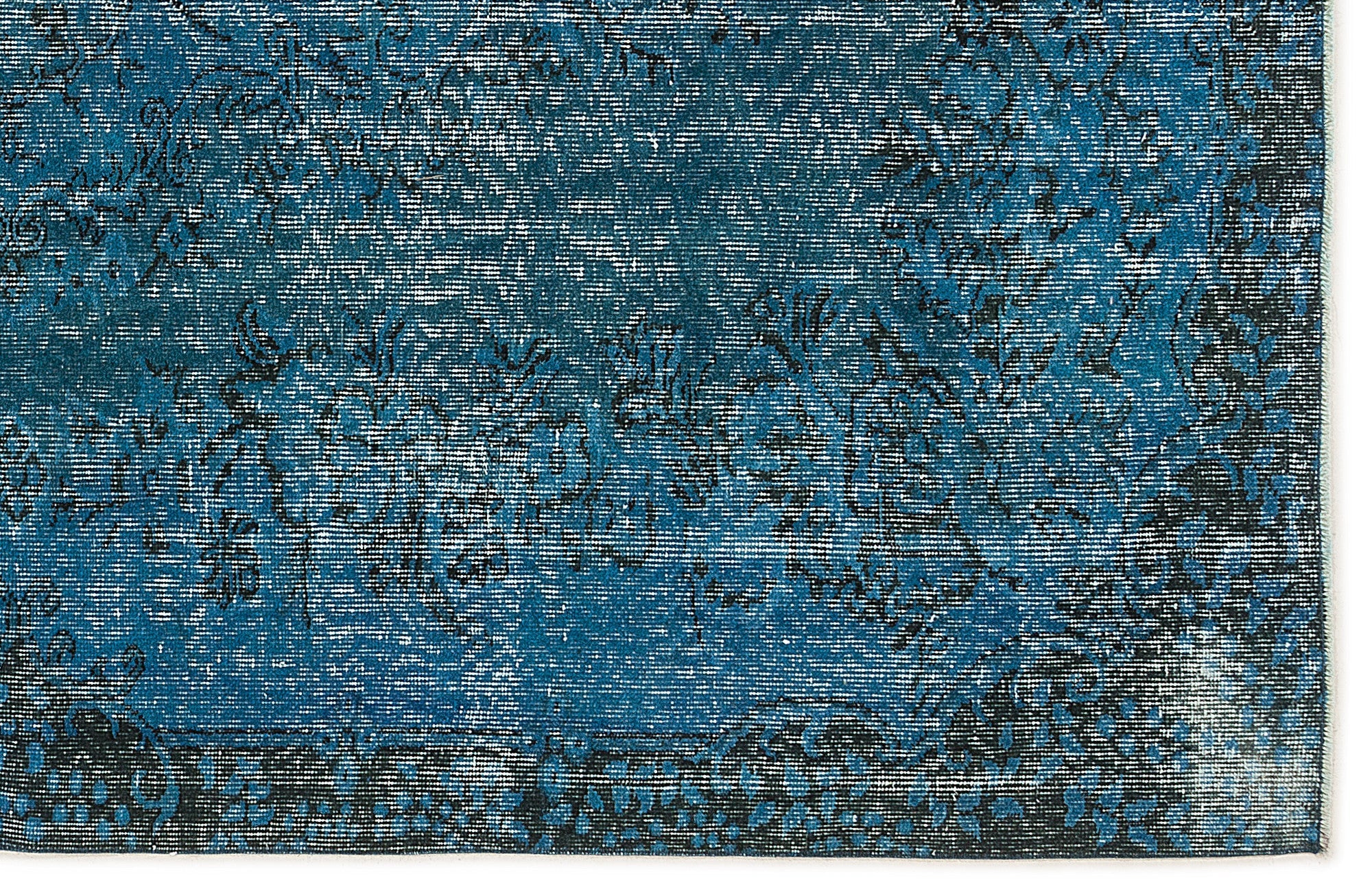 Atina Turquoise Vintage Wool Handmade Area Rug 5'10" x 9'1"