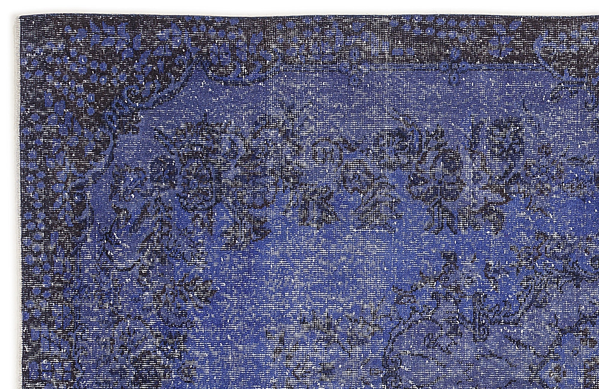 Atina Blue Vintage Wool Handmade Area Rug 5'8" x 9'5"