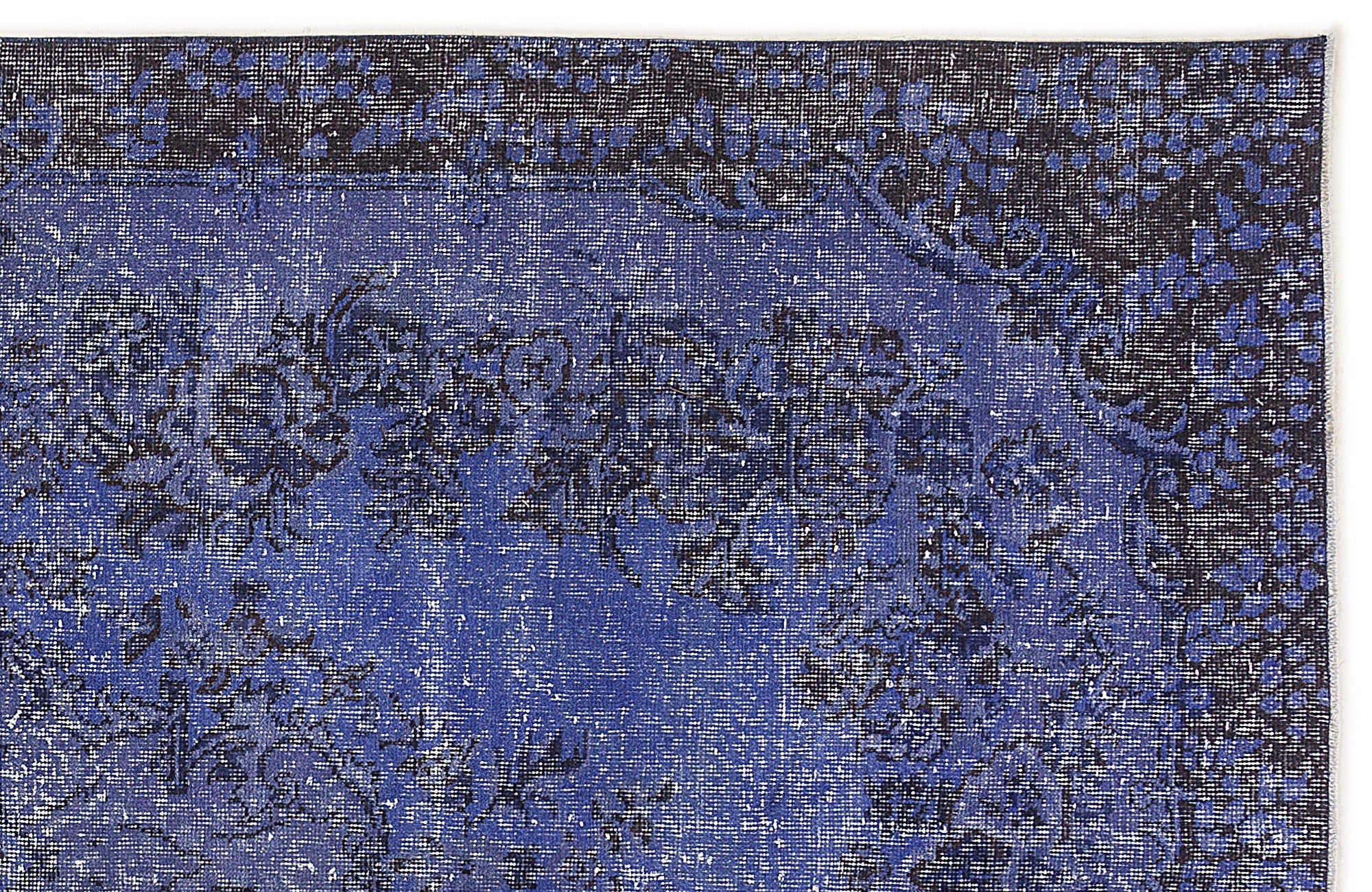 Atina Blue Vintage Wool Handmade Area Rug 5'8" x 9'5"