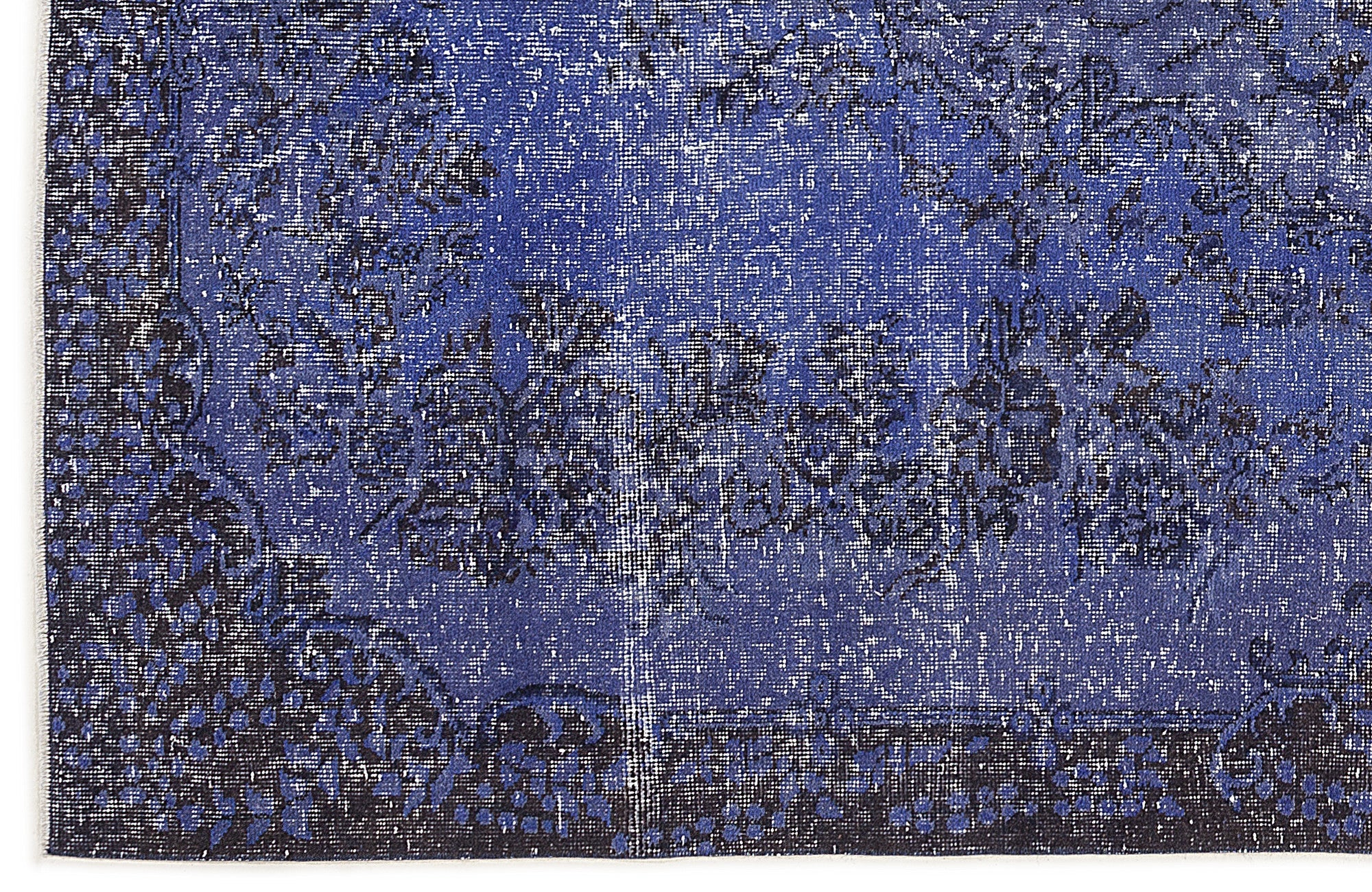 Atina Blue Vintage Wool Handmade Area Rug 5'8" x 9'5"