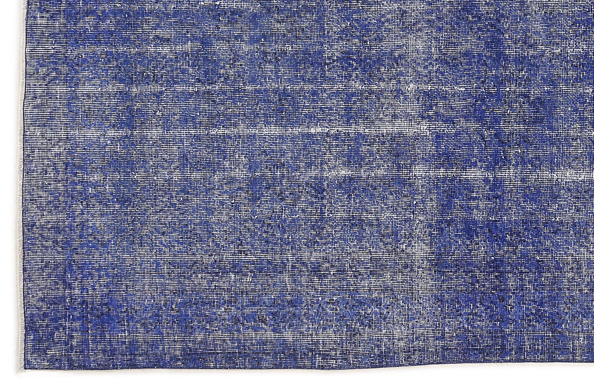Atina Blue Vintage Wool Handmade Area Rug 6'1" x 10'0"