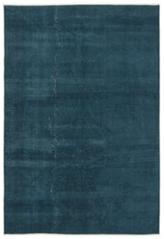 Atina Turquoise Vintage Wool Handmade Area Rug 5'6" x 8'4"