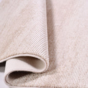 Modern Area Rug – Cream Machine Made Rug with Soft Pile & Overlocked Edge