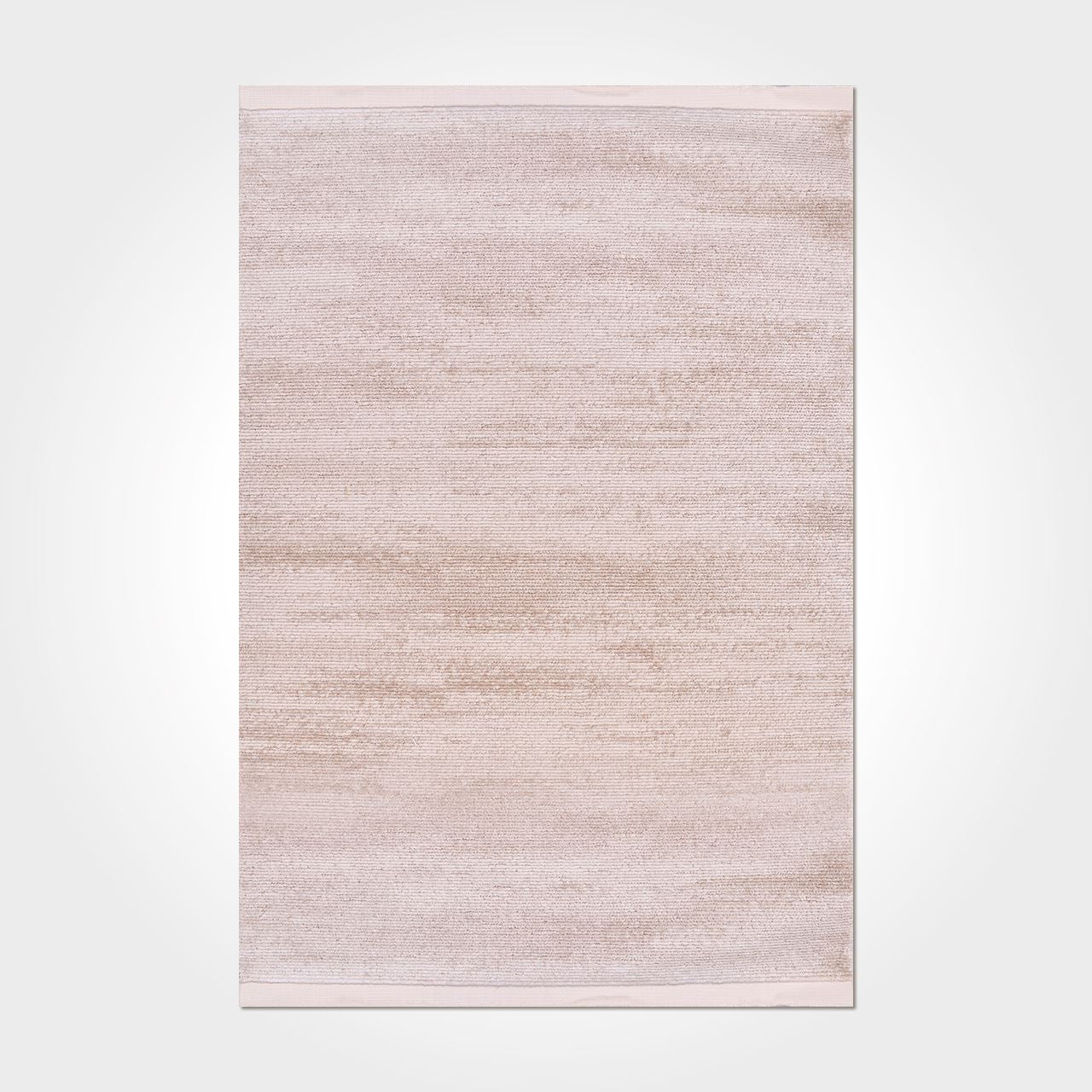 Modern Area Rug – Cream Machine Made Rug with Soft Pile & Overlocked Edge