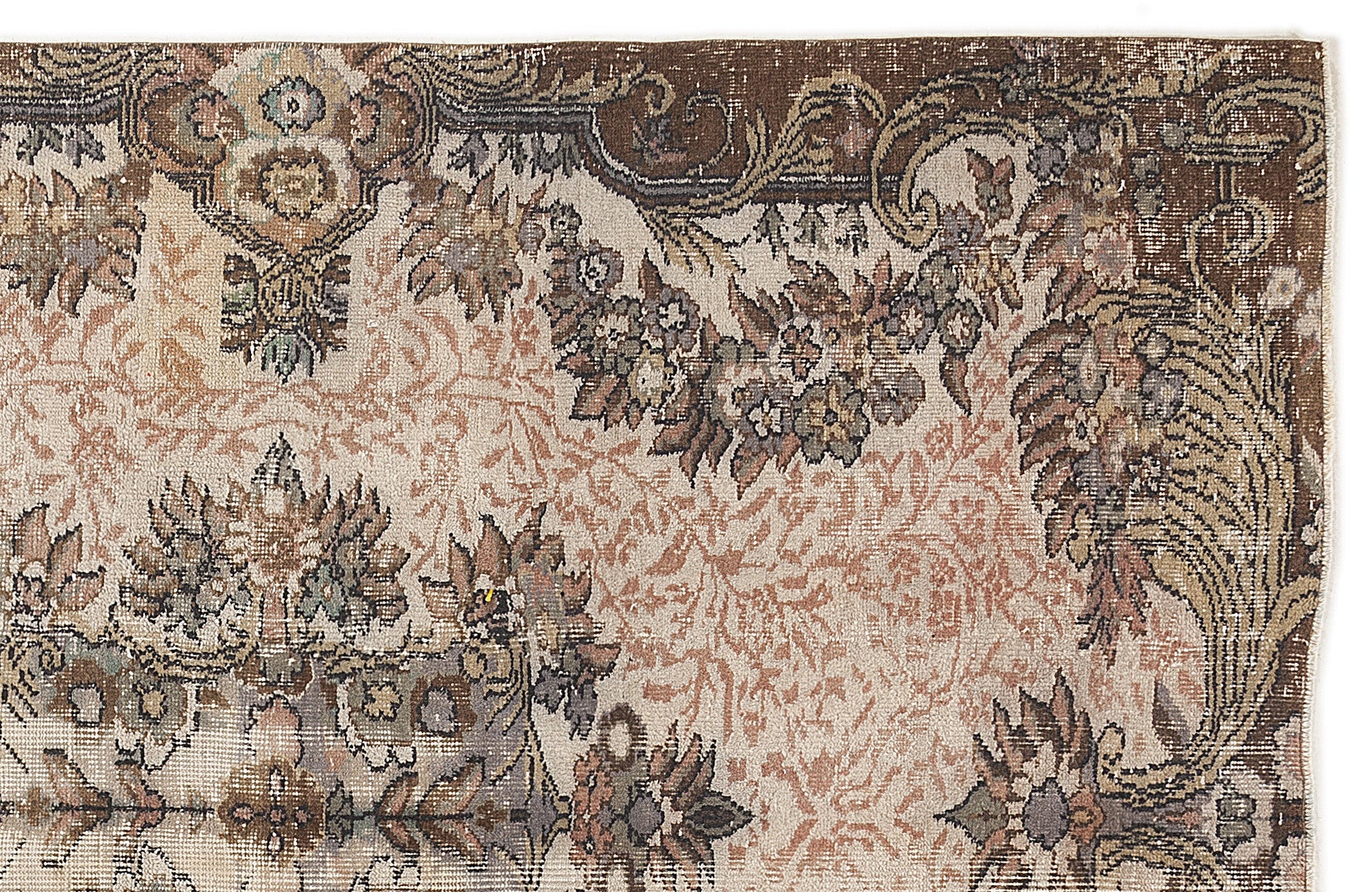 Atina Brown Classic Wool Handmade Area Rug 5'11" x 8'8"