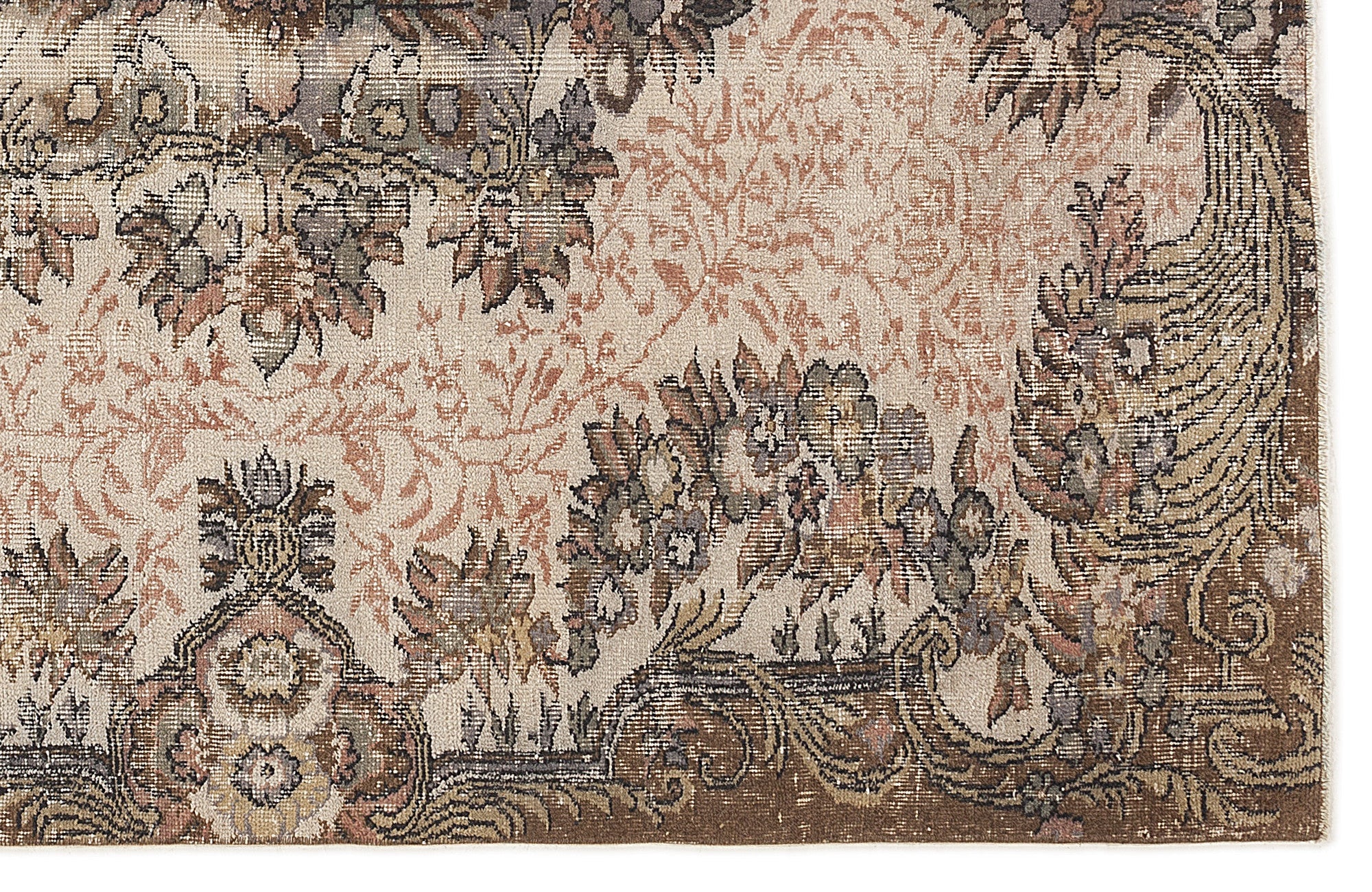 Atina Brown Classic Wool Handmade Area Rug 5'11" x 8'8"