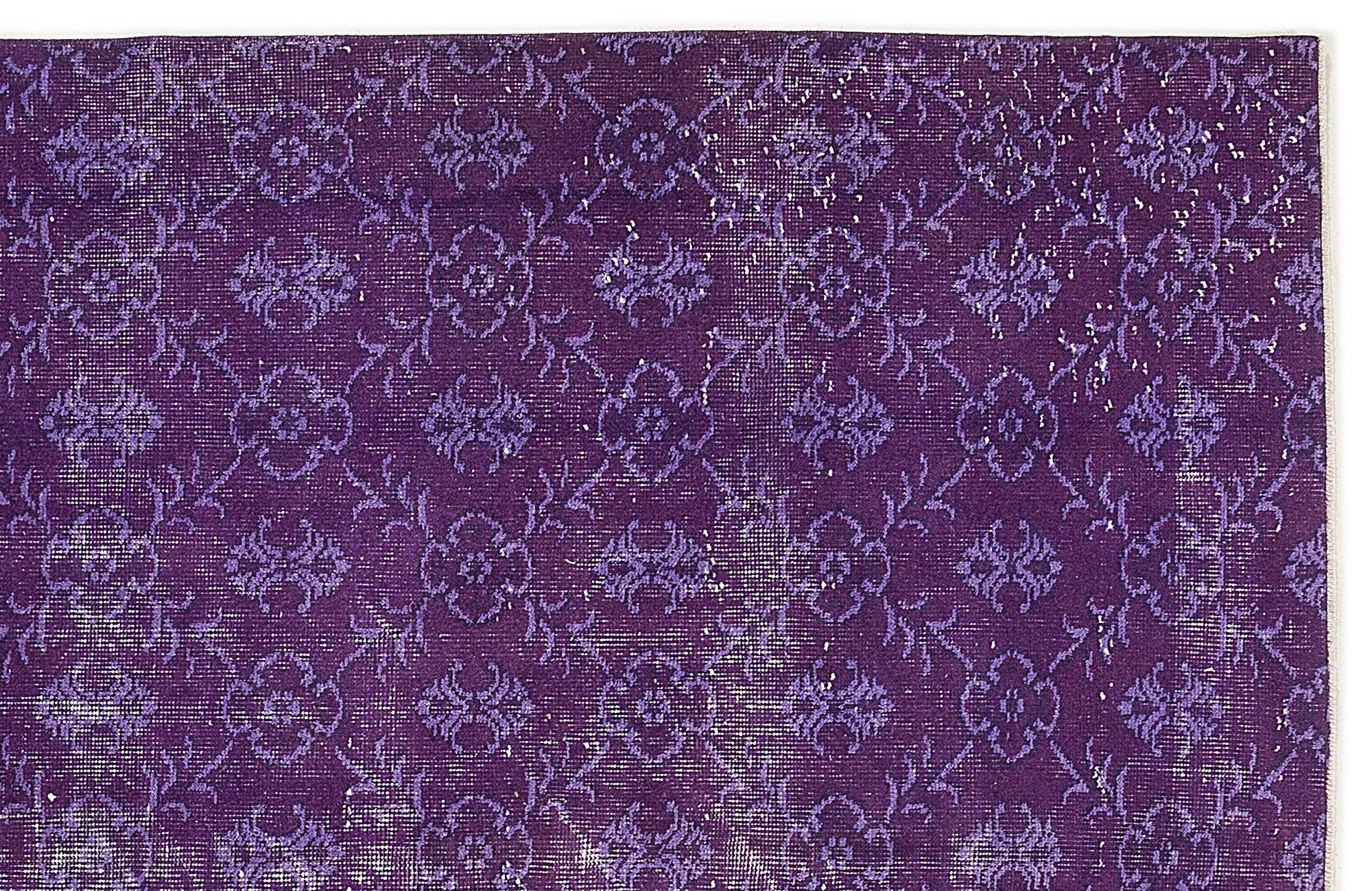 Atina Purple Vintage Wool Handmade Area Rug 5'11" x 9'3"