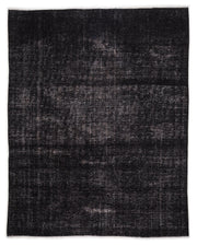 Epir Black Vintage Wool Handmade Area Rug 9'1" x 11'4"
