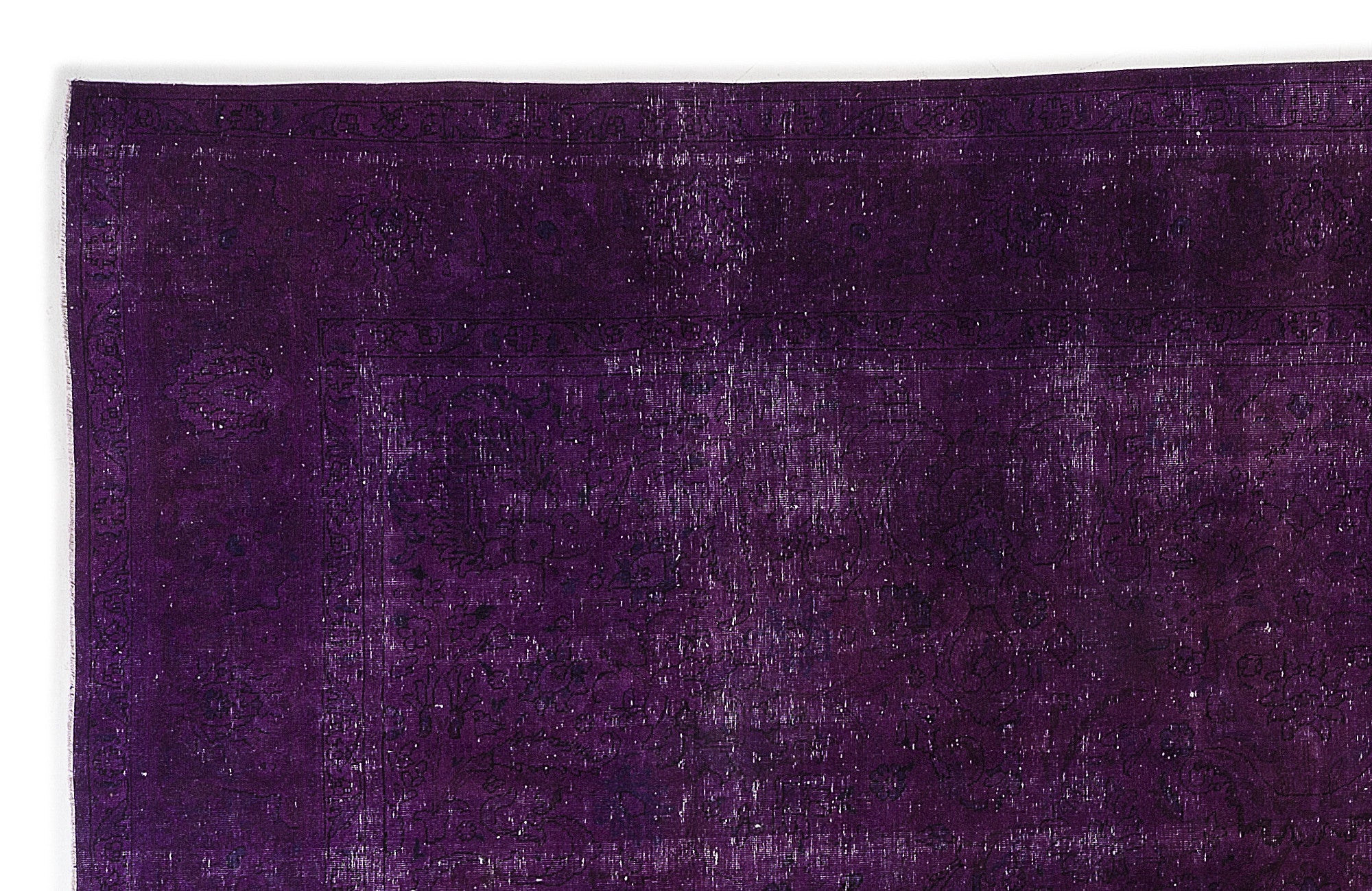 Epir Purple Vintage Wool Handmade Area Rug 9'4" x 12'11"