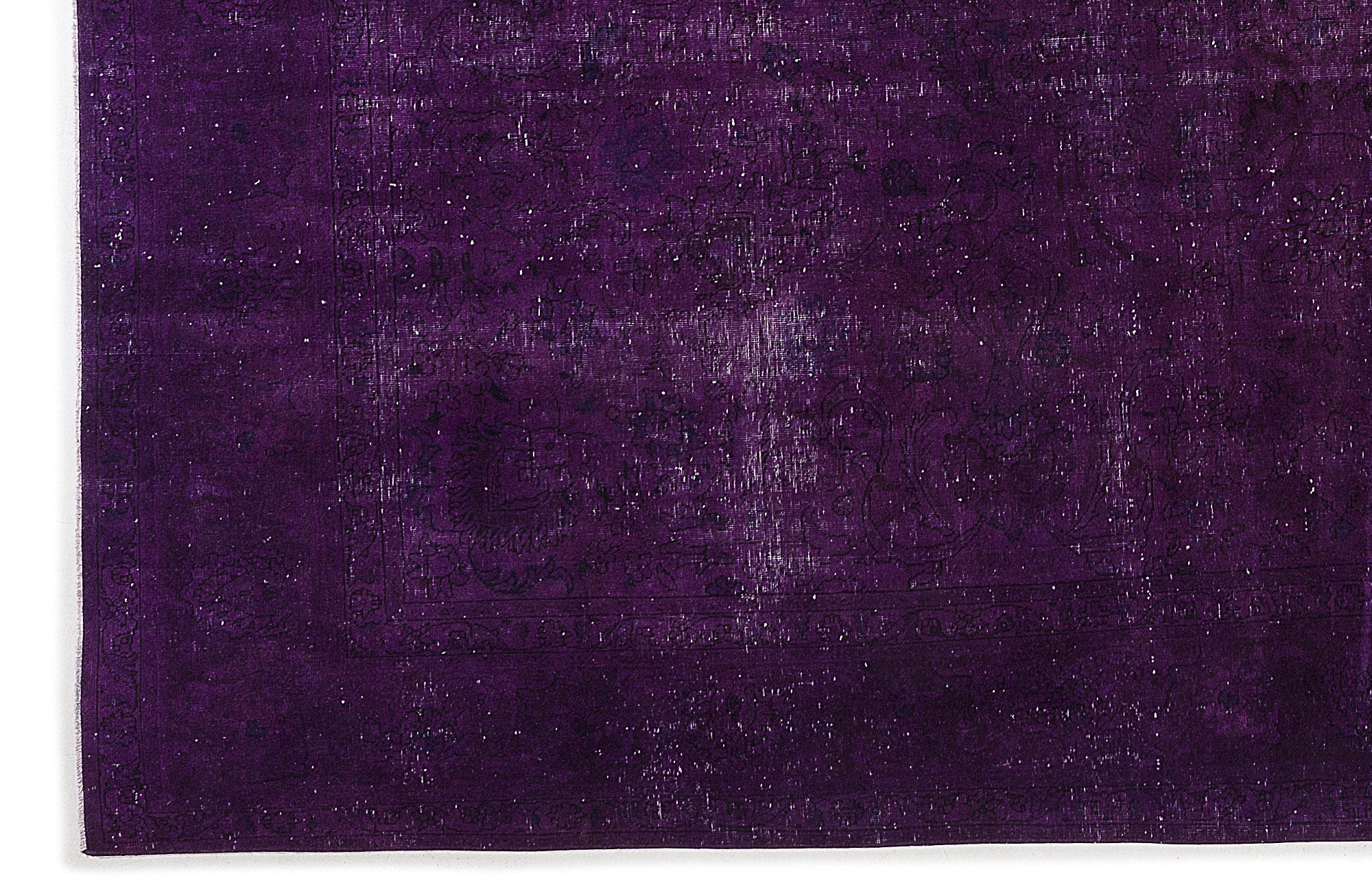 Epir Purple Vintage Wool Handmade Area Rug 9'4" x 12'11"