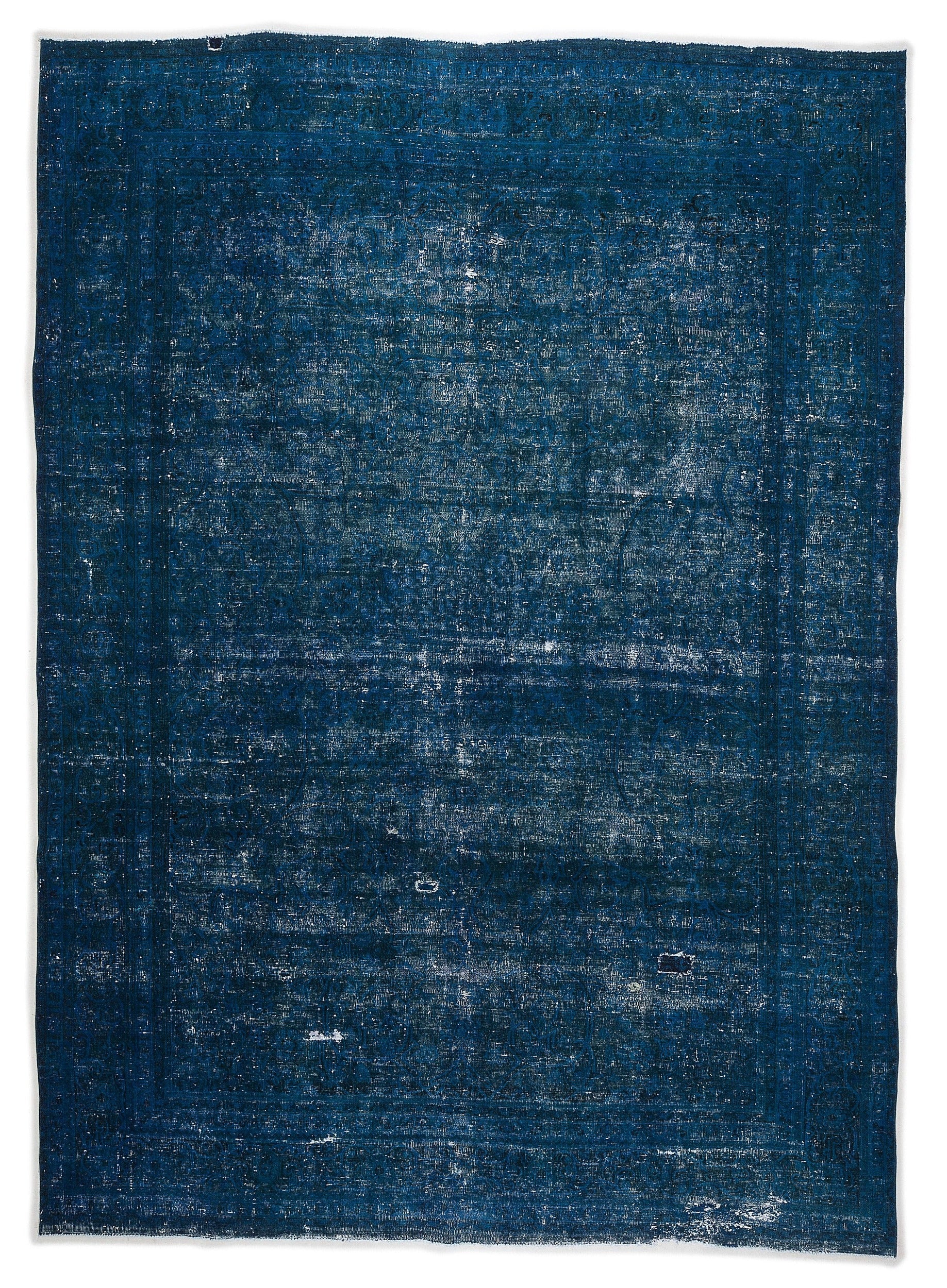 Epir Turquoise Vintage Wool Handmade Area Rug 9'3" x 13'1"
