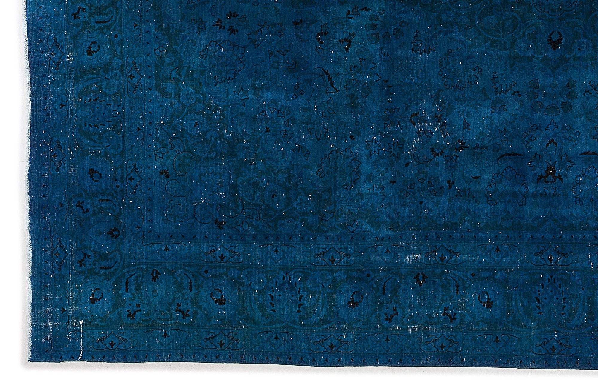 Epir Turquoise Vintage Wool Handmade Area Rug 9'3" x 12'6"