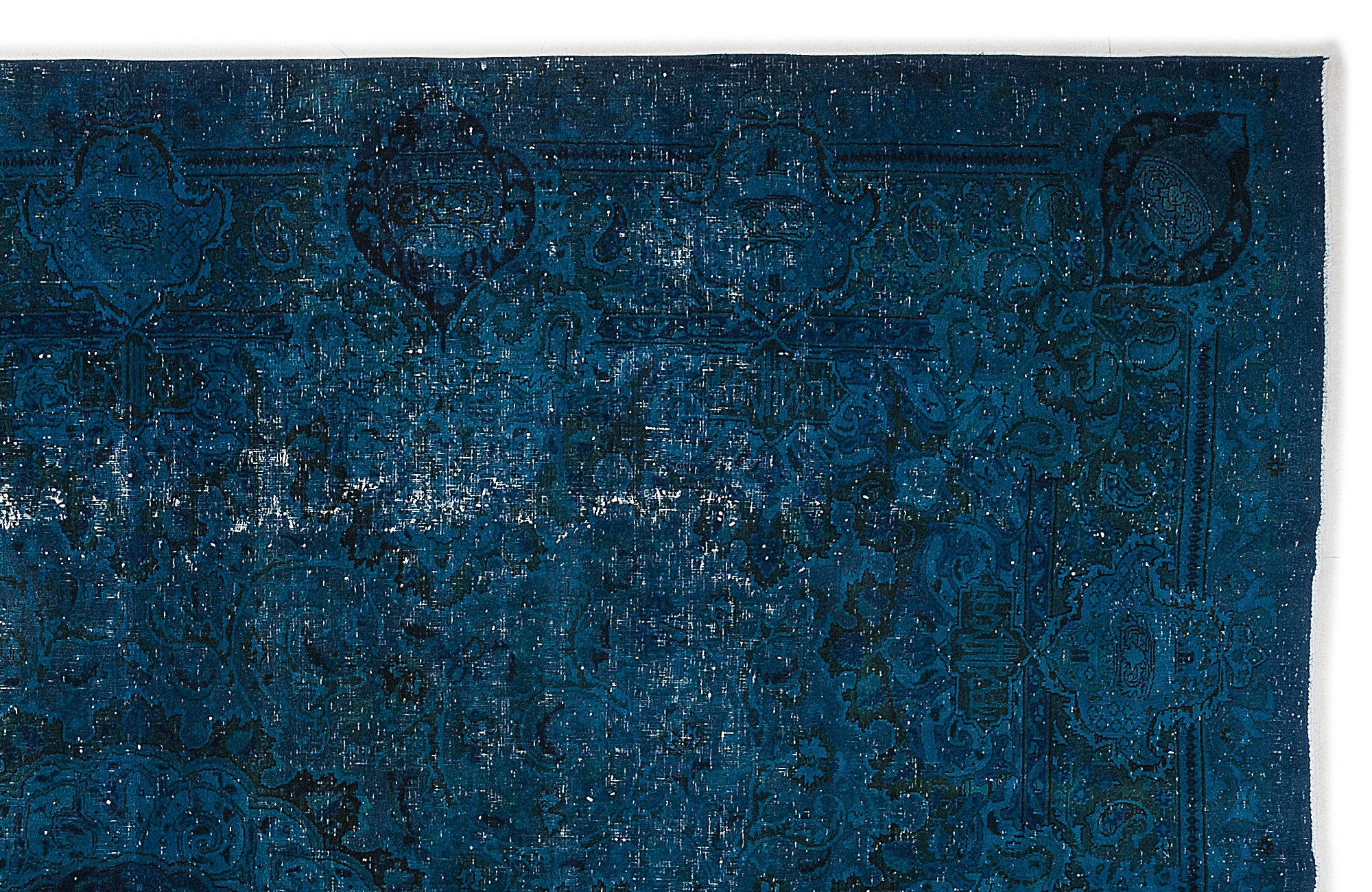 Epir Turquoise Vintage Wool Handmade Area Rug 9'6" x 11'11"