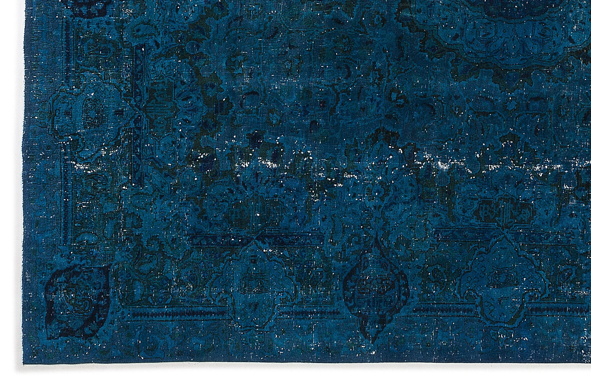 Epir Turquoise Vintage Wool Handmade Area Rug 9'6" x 11'11"