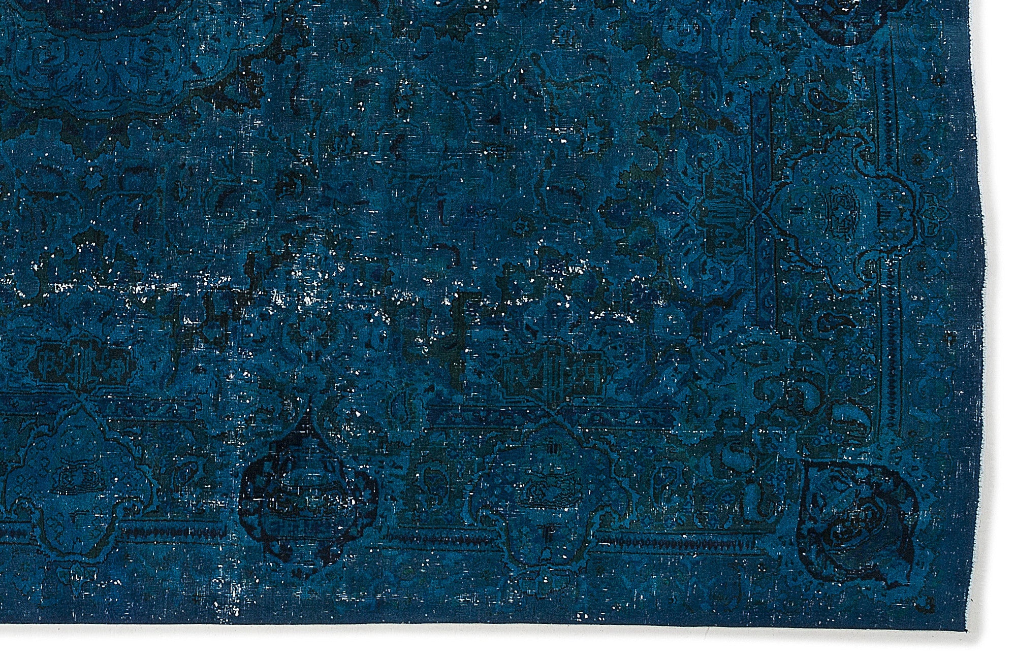 Epir Turquoise Vintage Wool Handmade Area Rug 9'6" x 11'11"
