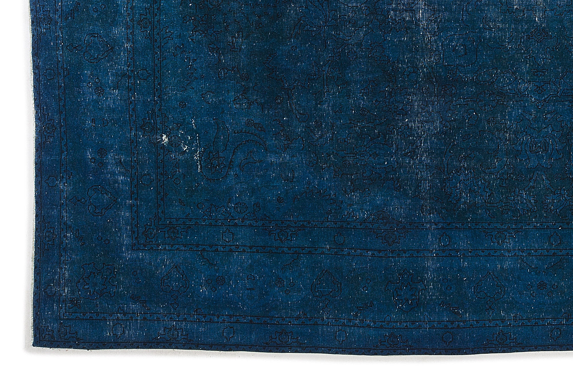 Epir Turquoise Vintage Wool Handmade Area Rug 9'7" x 12'9"
