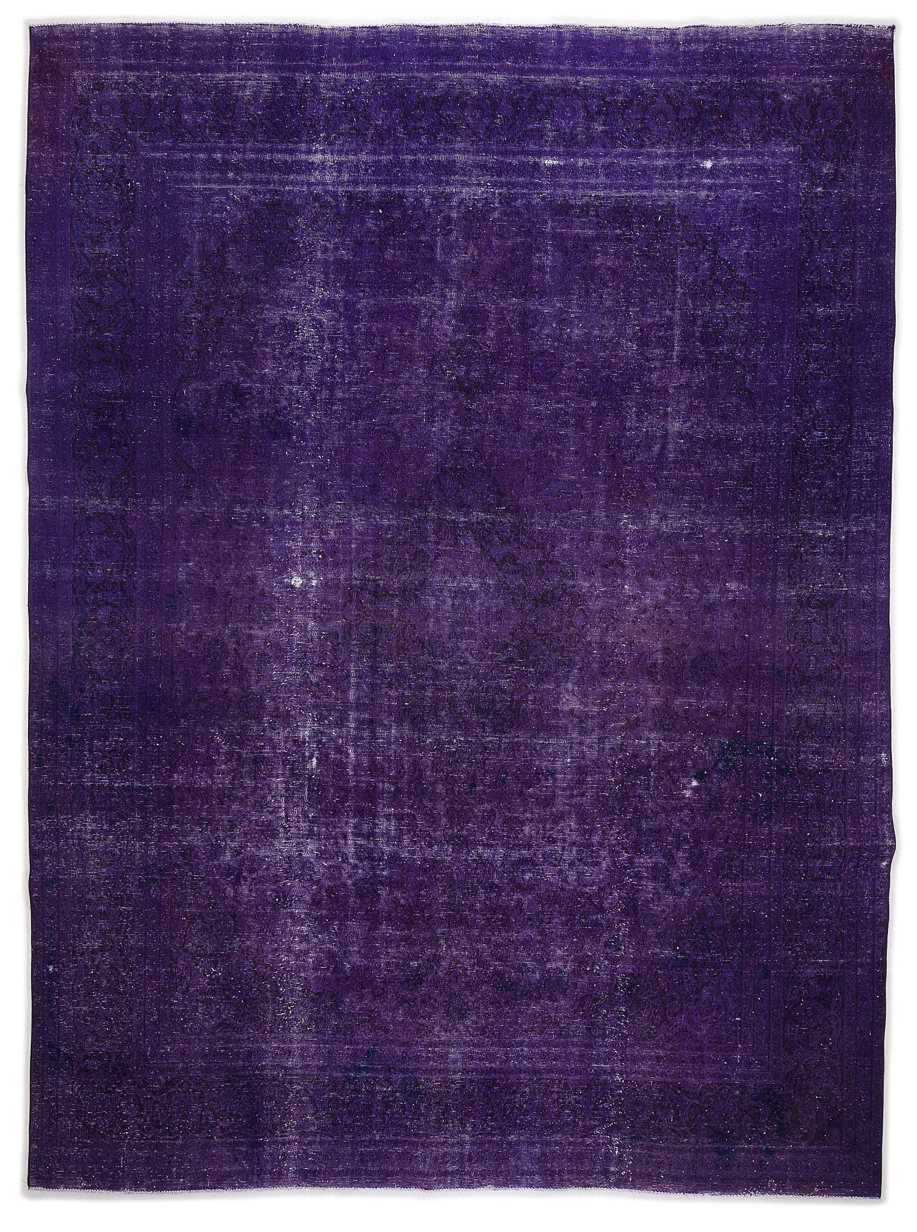 Epir Purple Vintage Wool Handmade Area Rug 9'8" x 12'10"