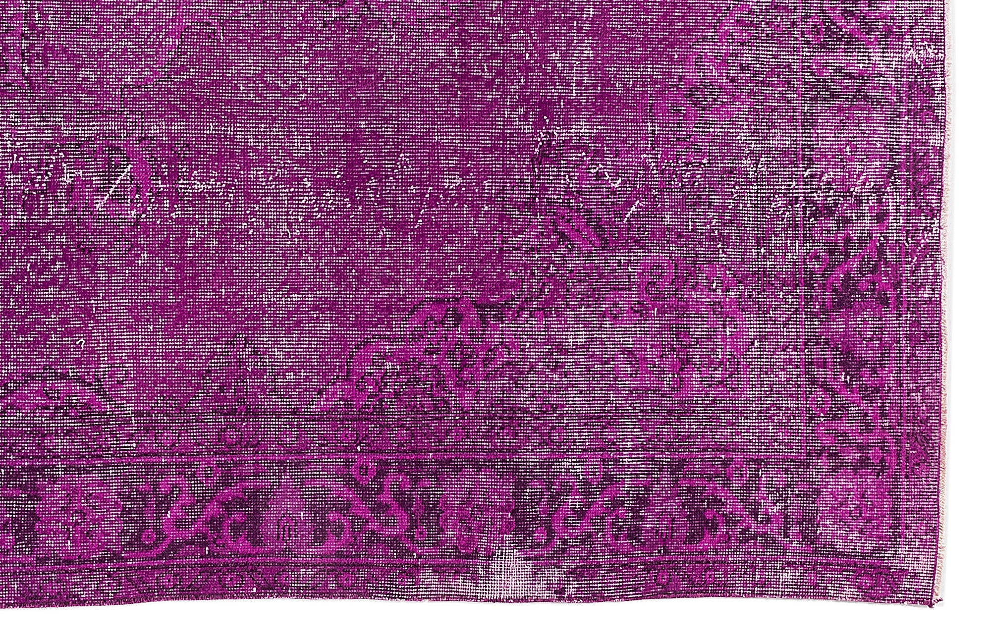 Atina Pink Vintage Wool Handmade Area Rug 6'3" x 10'6"