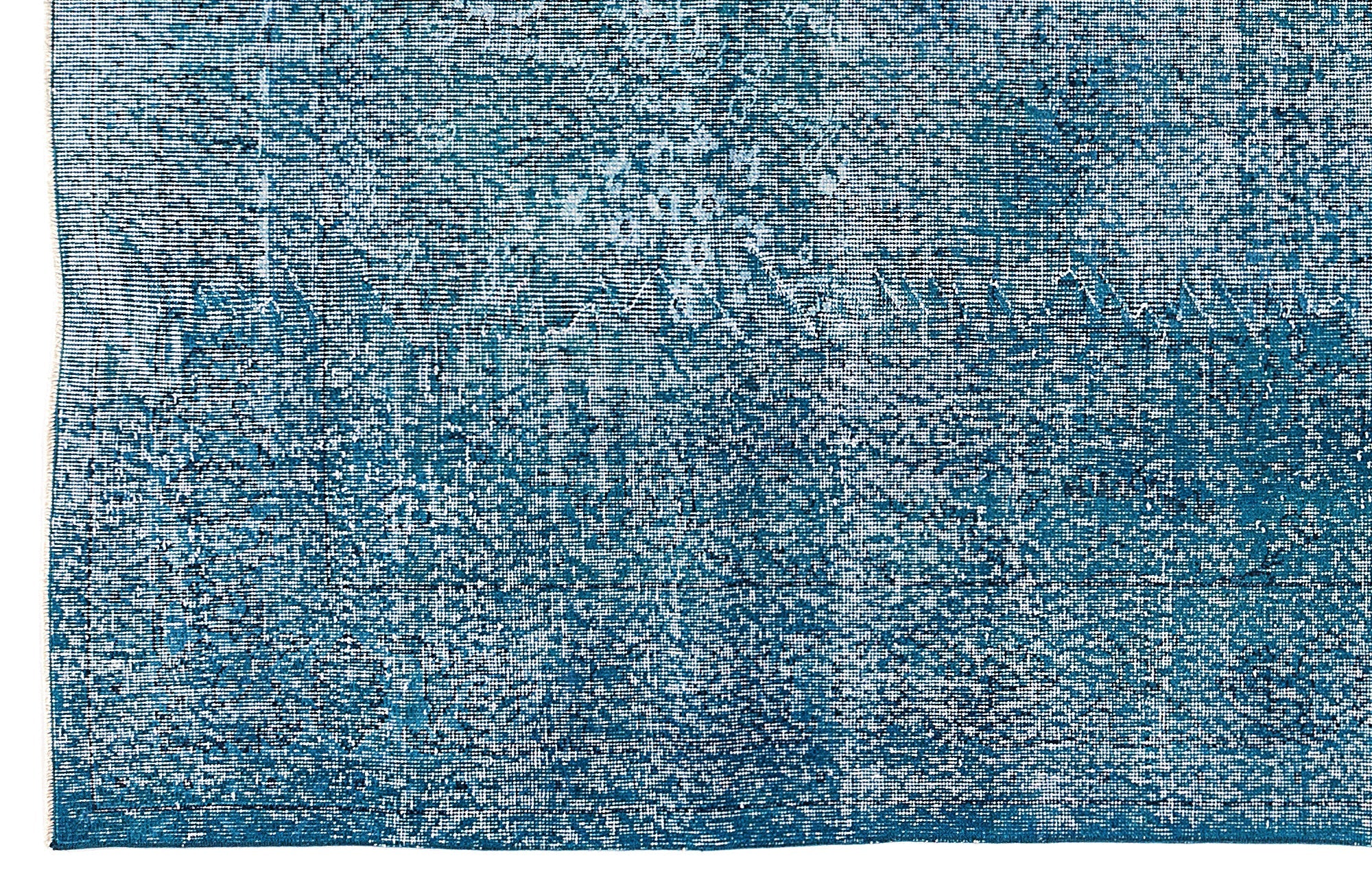 Atina Turquoise Vintage Wool Handmade Area Rug 5'11" x 9'3"