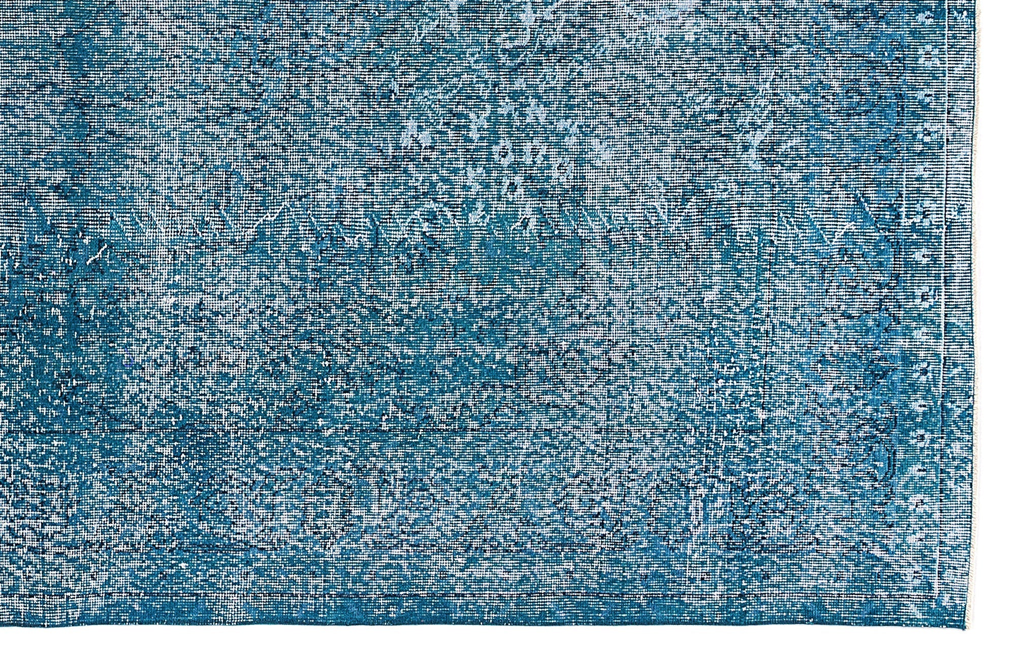Atina Turquoise Vintage Wool Handmade Area Rug 5'11" x 9'3"