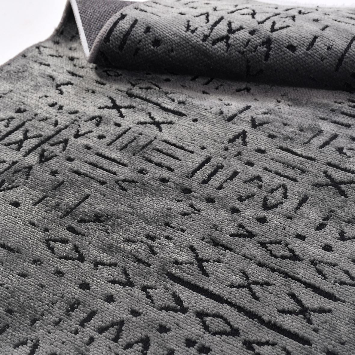 Geometric Cotton Rug – Natural Latex Rug With Non Slip Backing, 7 mm Pile