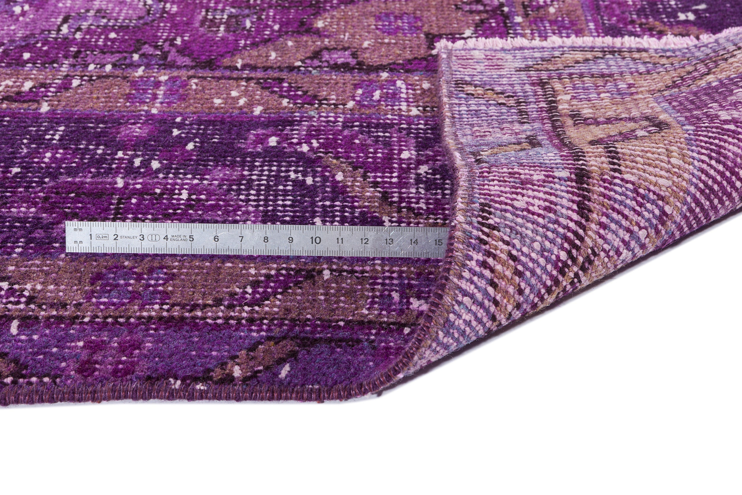 Atina Pink Vintage Wool Handmade Area Rug 6'7" x 10'11"