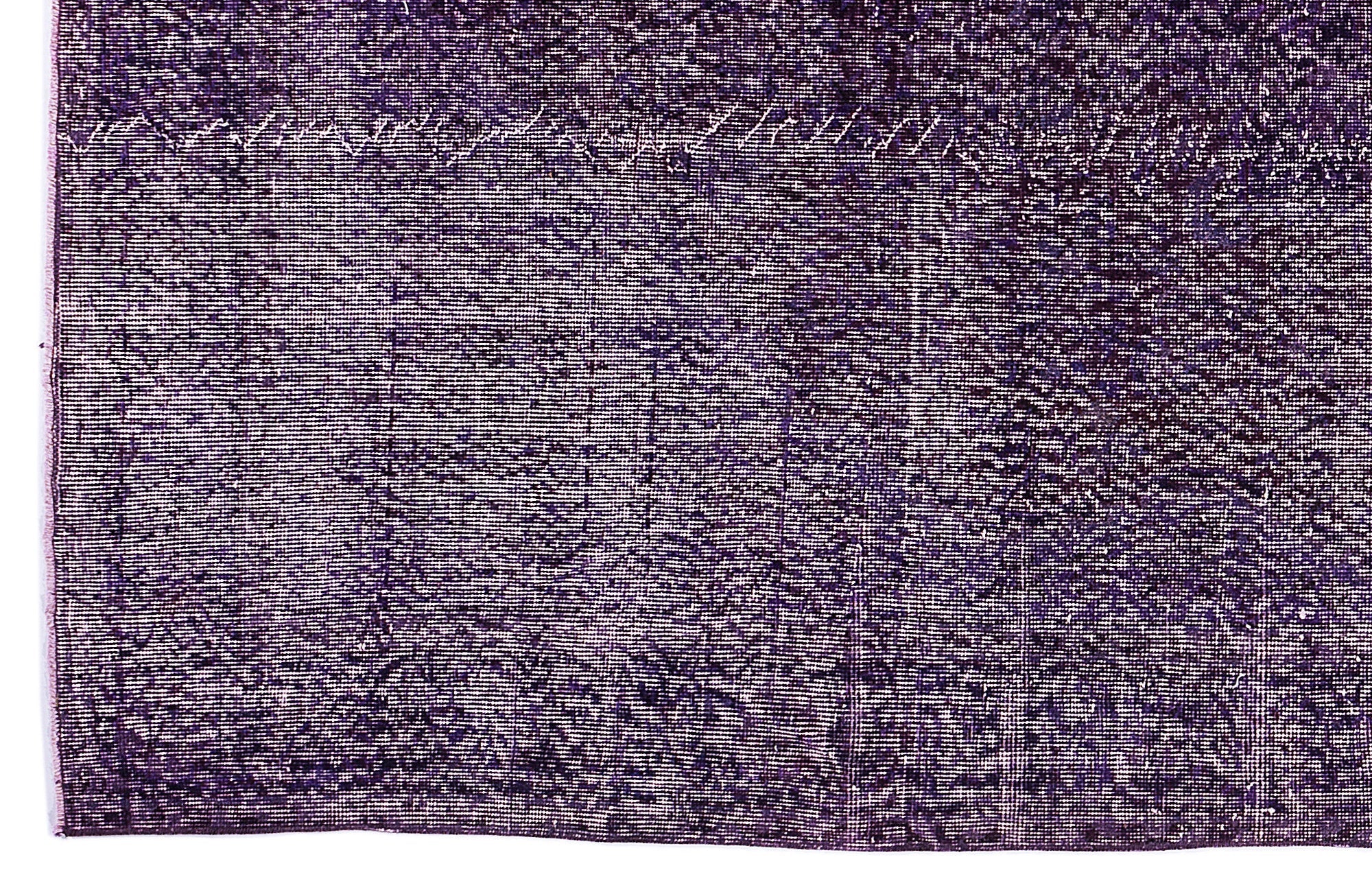 Atina Purple Vintage Wool Handmade Area Rug 6'6" x 10'4"