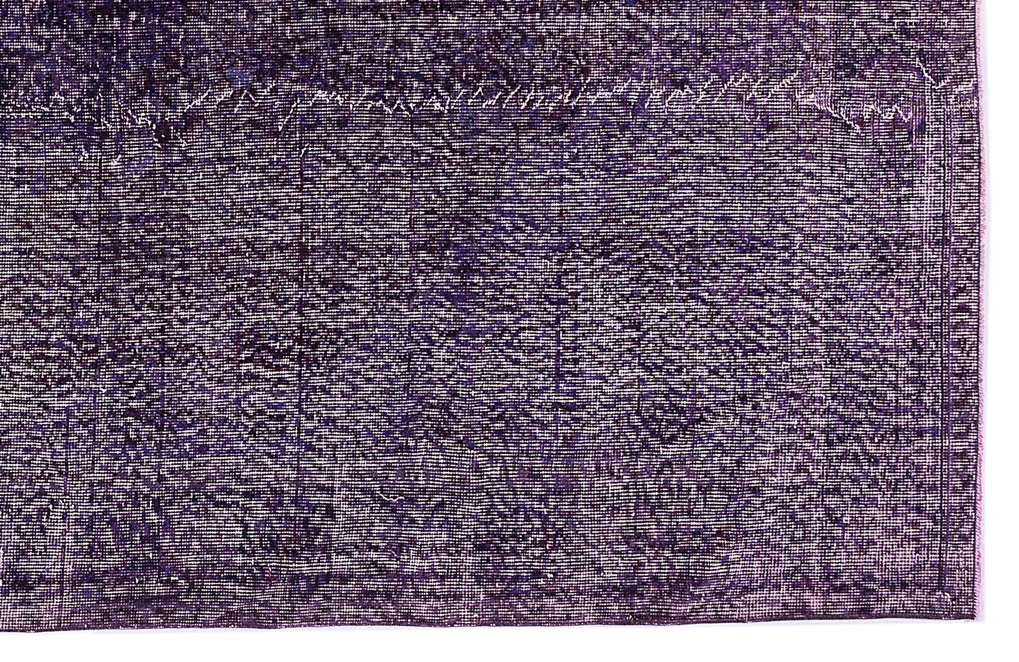 Atina Purple Vintage Wool Handmade Area Rug 6'6" x 10'4"