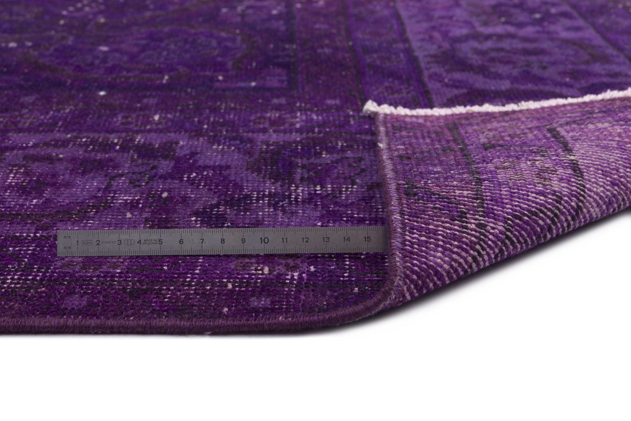 Atina Purple Vintage Wool Handmade Area Rug 6'9" x 10'4"