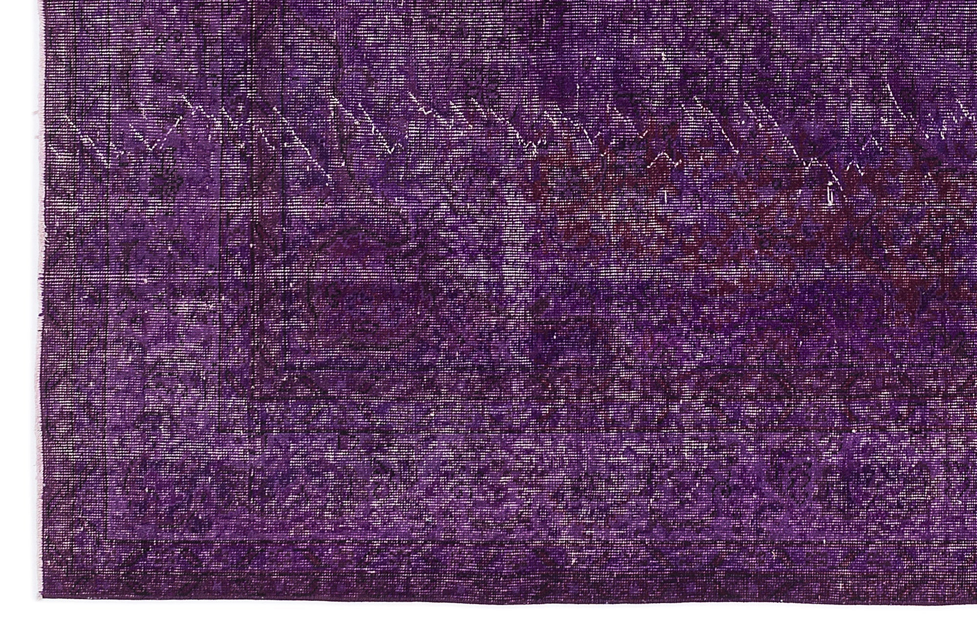 Atina Purple Vintage Wool Handmade Area Rug 6'9" x 10'4"