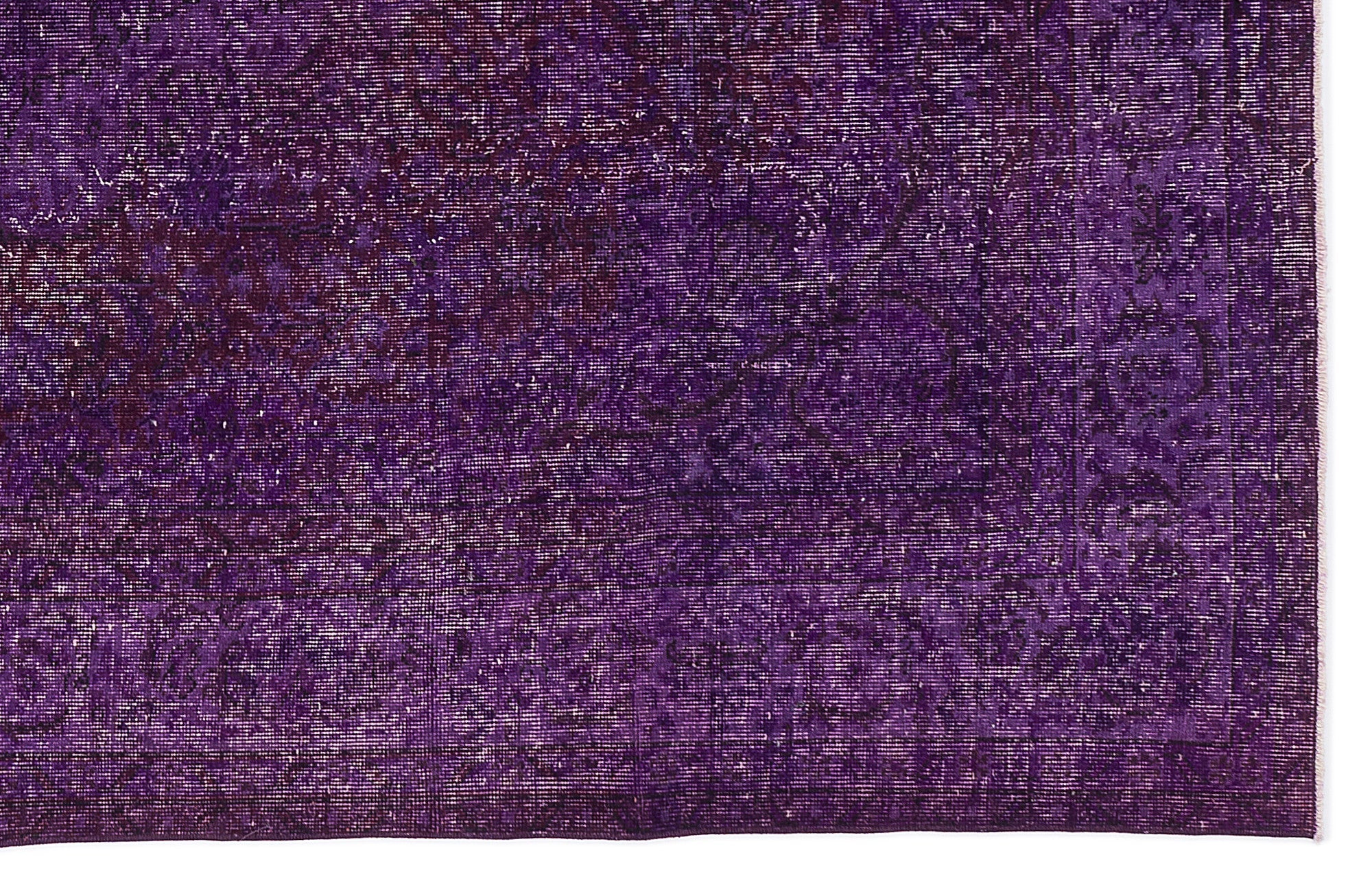 Atina Purple Vintage Wool Handmade Area Rug 6'9" x 10'4"