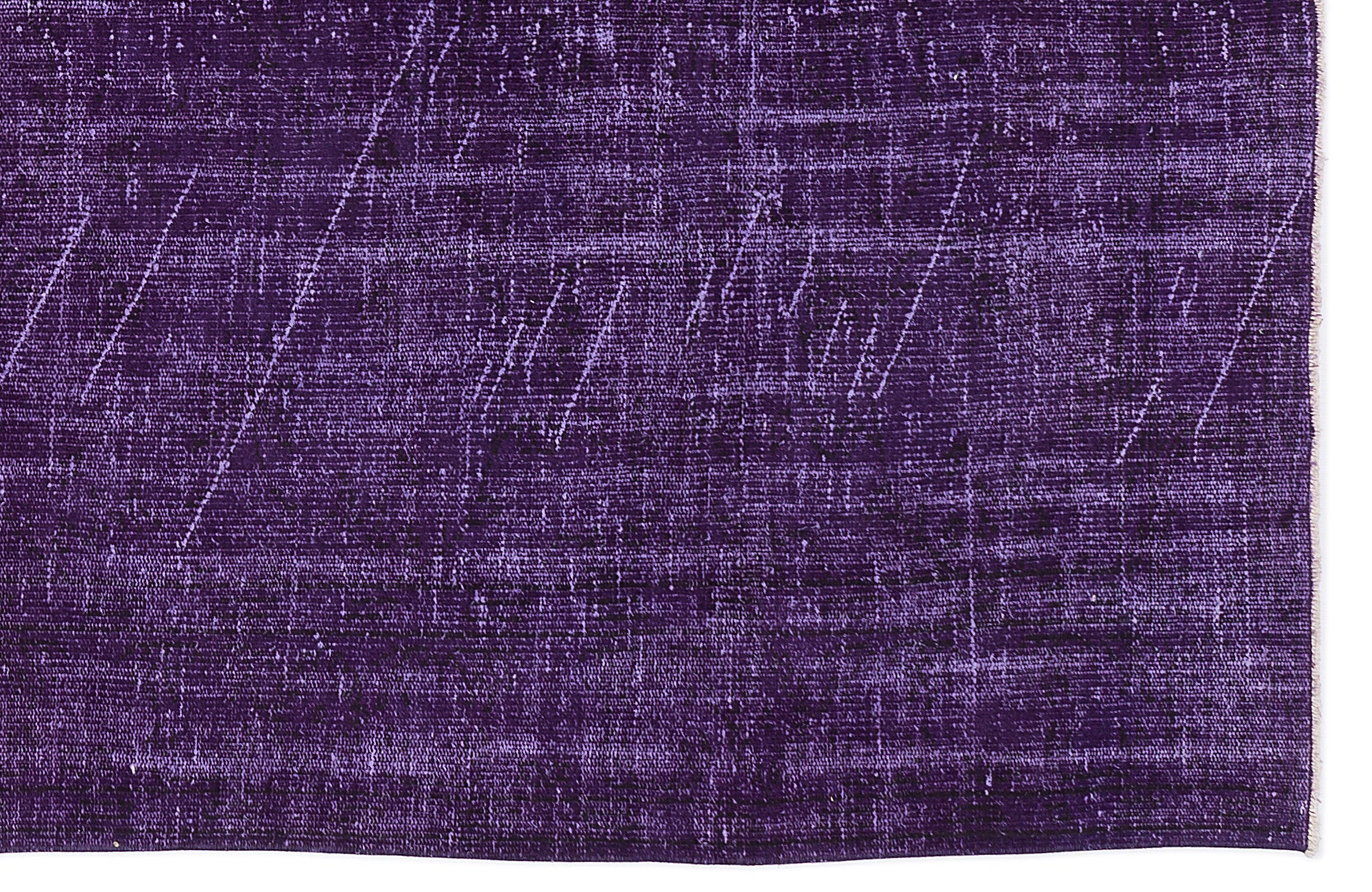 Atina Purple Vintage Wool Handmade Area Rug 6'4" x 10'2"