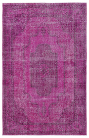 Atina Pink Vintage Wool Handmade Area Rug 5'10" x 9'1"
