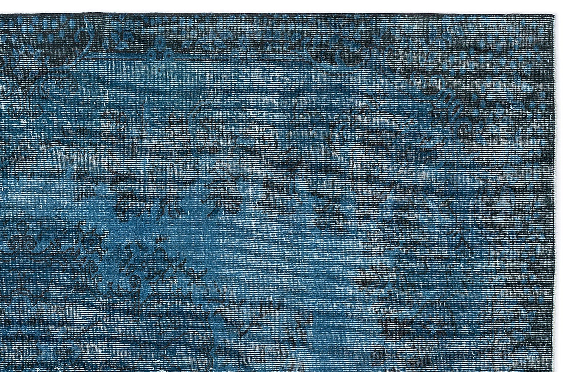 Atina Turquoise Vintage Wool Handmade Area Rug 5'7" x 9'1"