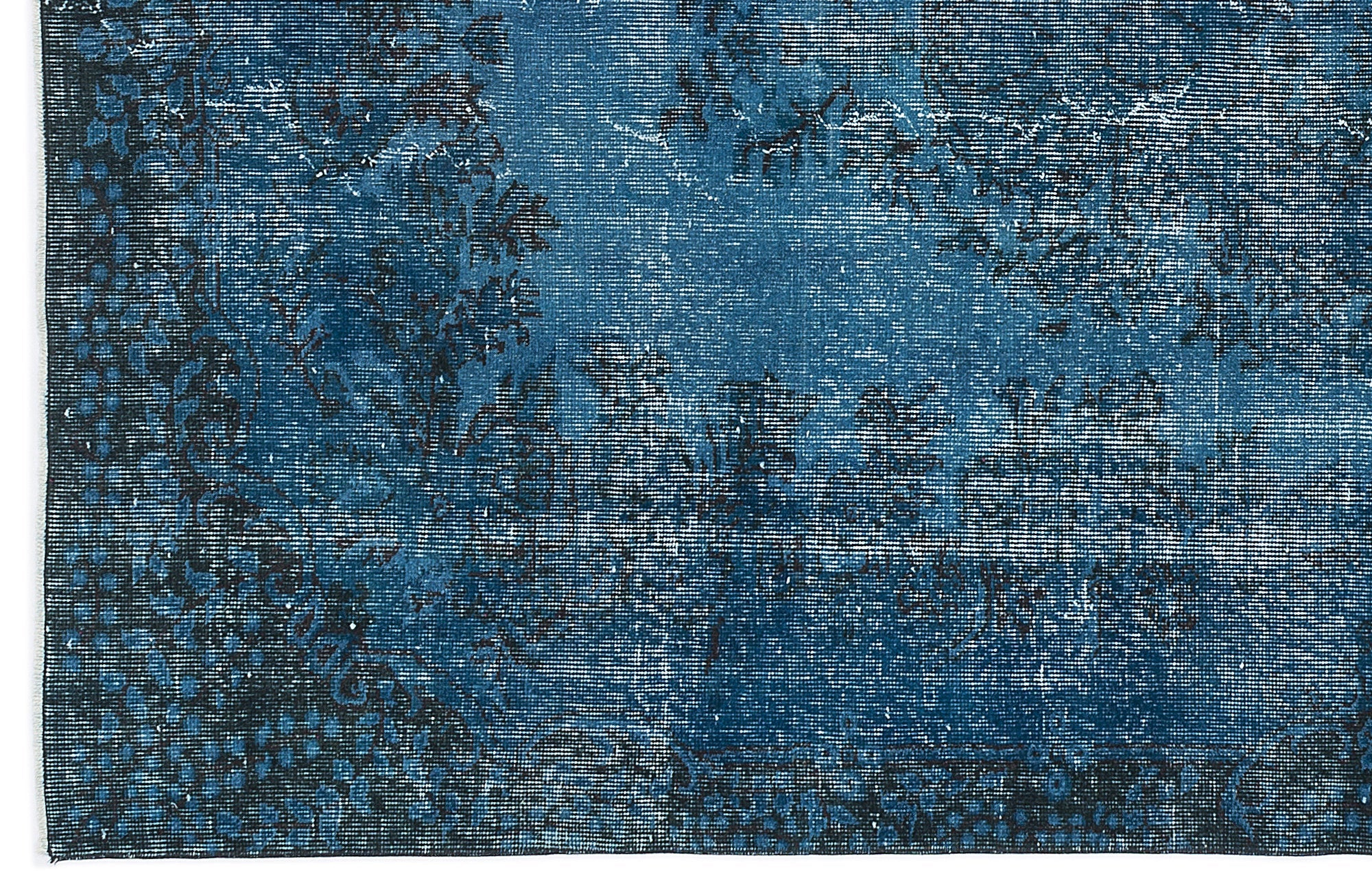Atina Turquoise Vintage Wool Handmade Area Rug 5'7" x 9'1"