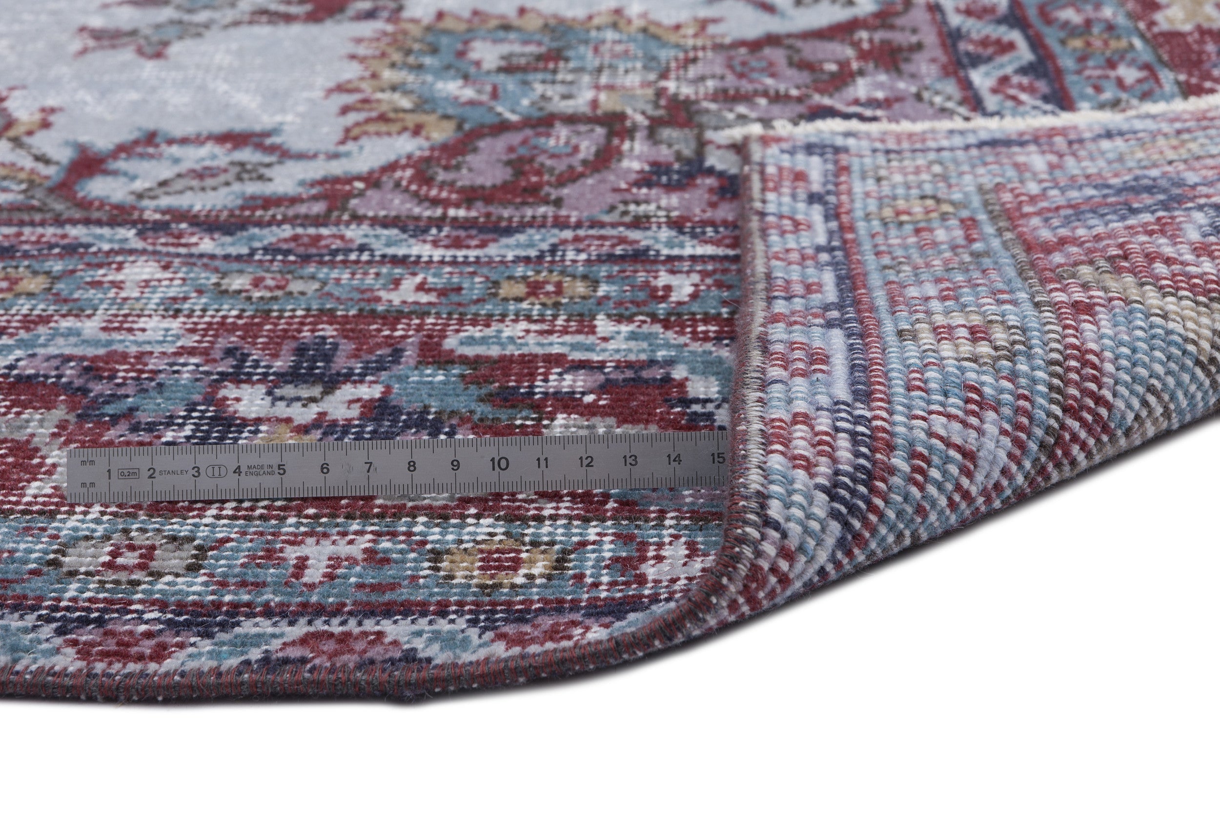 Atina Blue Vintage Wool Handmade Area Rug 4'0" x 13'5"
