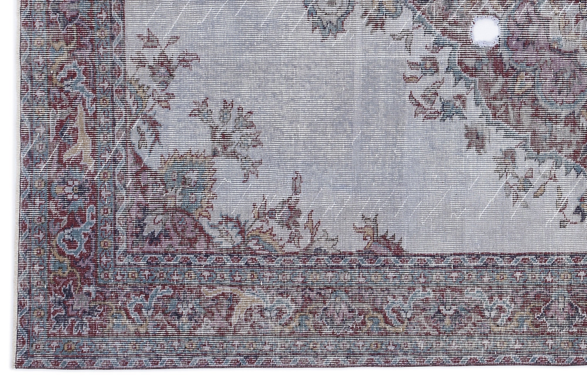 Atina Blue Vintage Wool Handmade Area Rug 4'0" x 13'5"