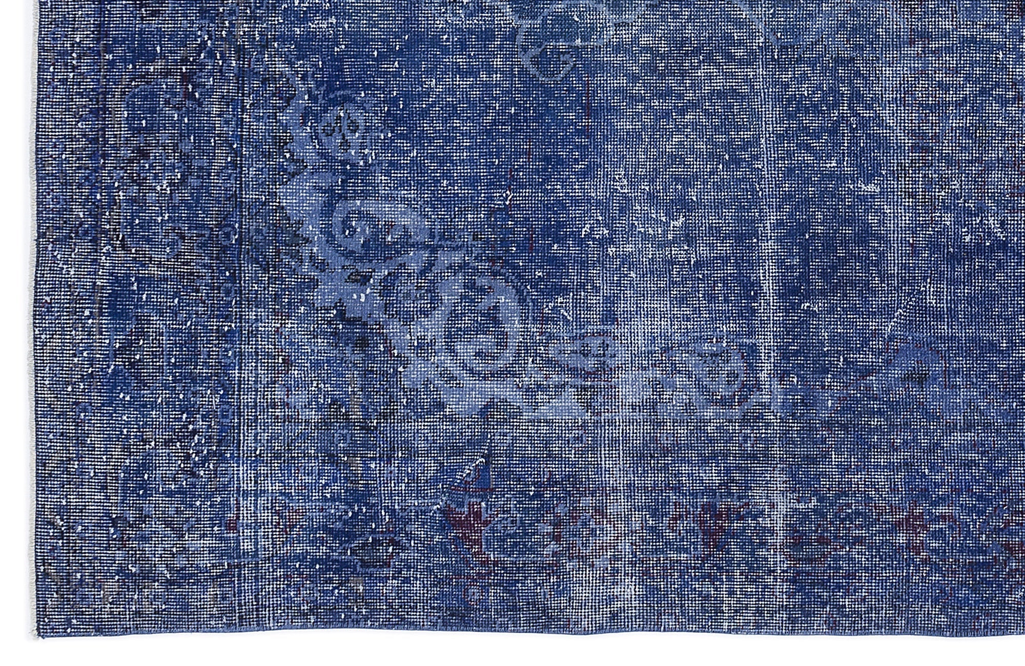 Atina Blue Vintage Wool Handmade Area Rug 6'1" x 10'4"