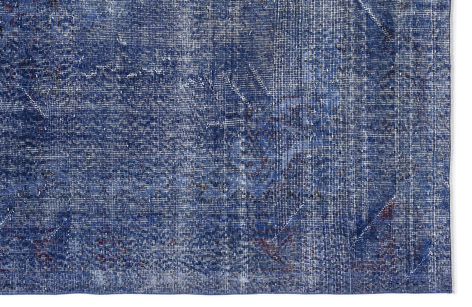 Atina Blue Vintage Wool Handmade Area Rug 6'1" x 10'4"