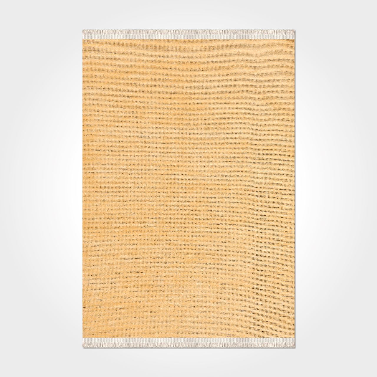 Natural Latex Area Rug – Modern Yellow Cotton Rug with Non Slip 7mm Pile