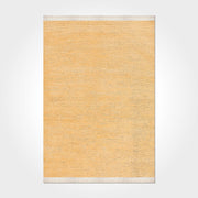 Natural Latex Area Rug – Modern Yellow Cotton Rug with Non Slip 7mm Pile
