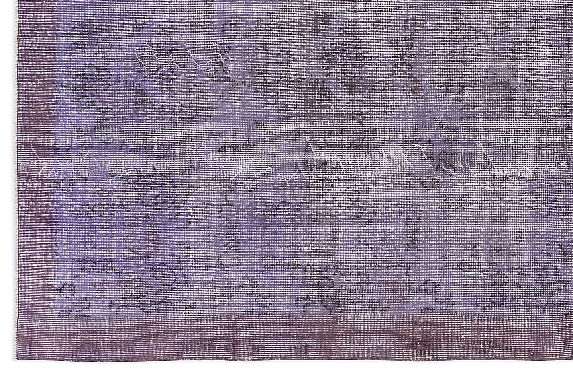 Atina Purple Vintage Wool Handmade Area Rug 4'11" x 8'4"