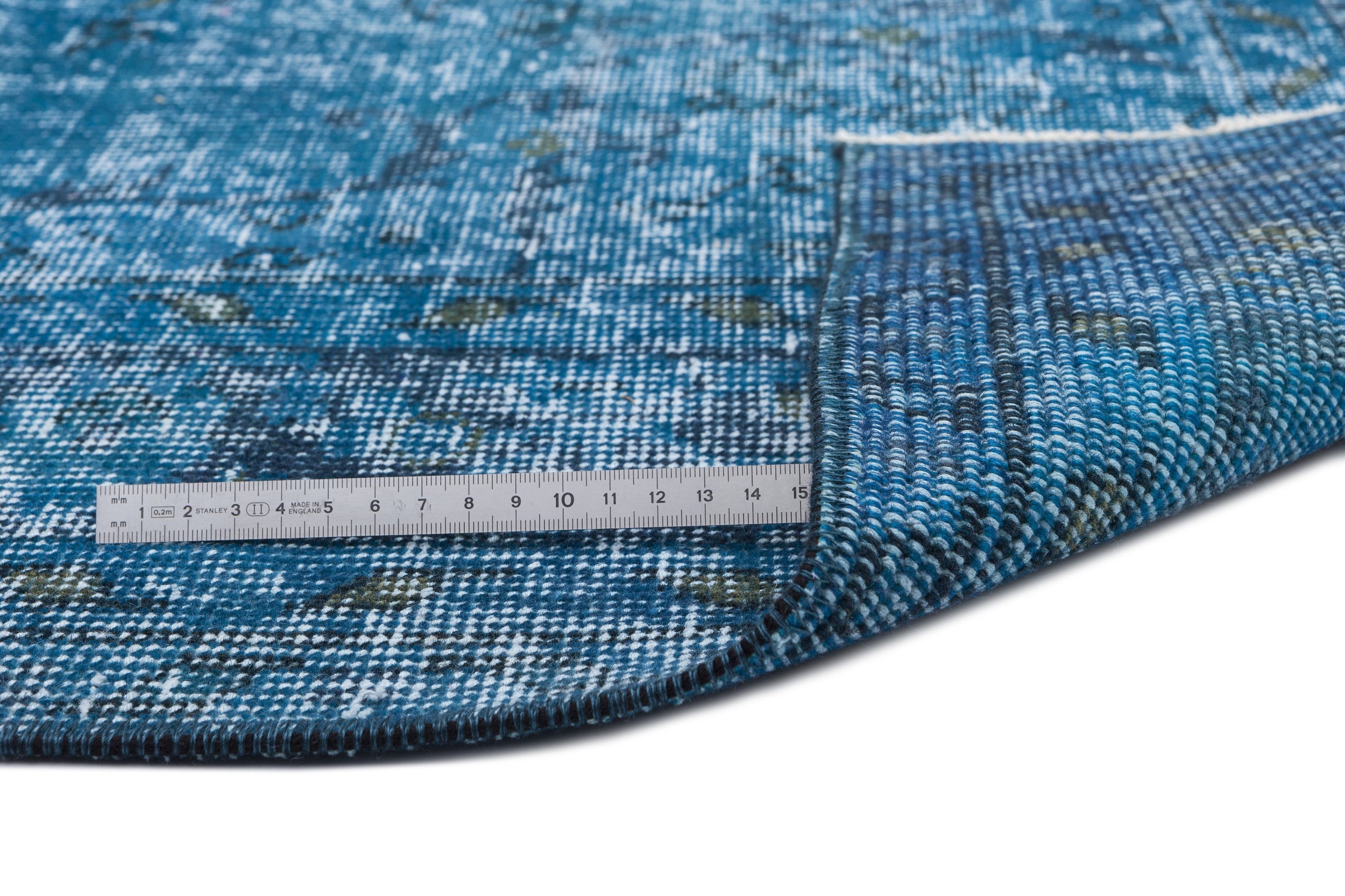 Atina Turquoise Vintage Wool Handmade Area Rug 5'5" x 10'3"
