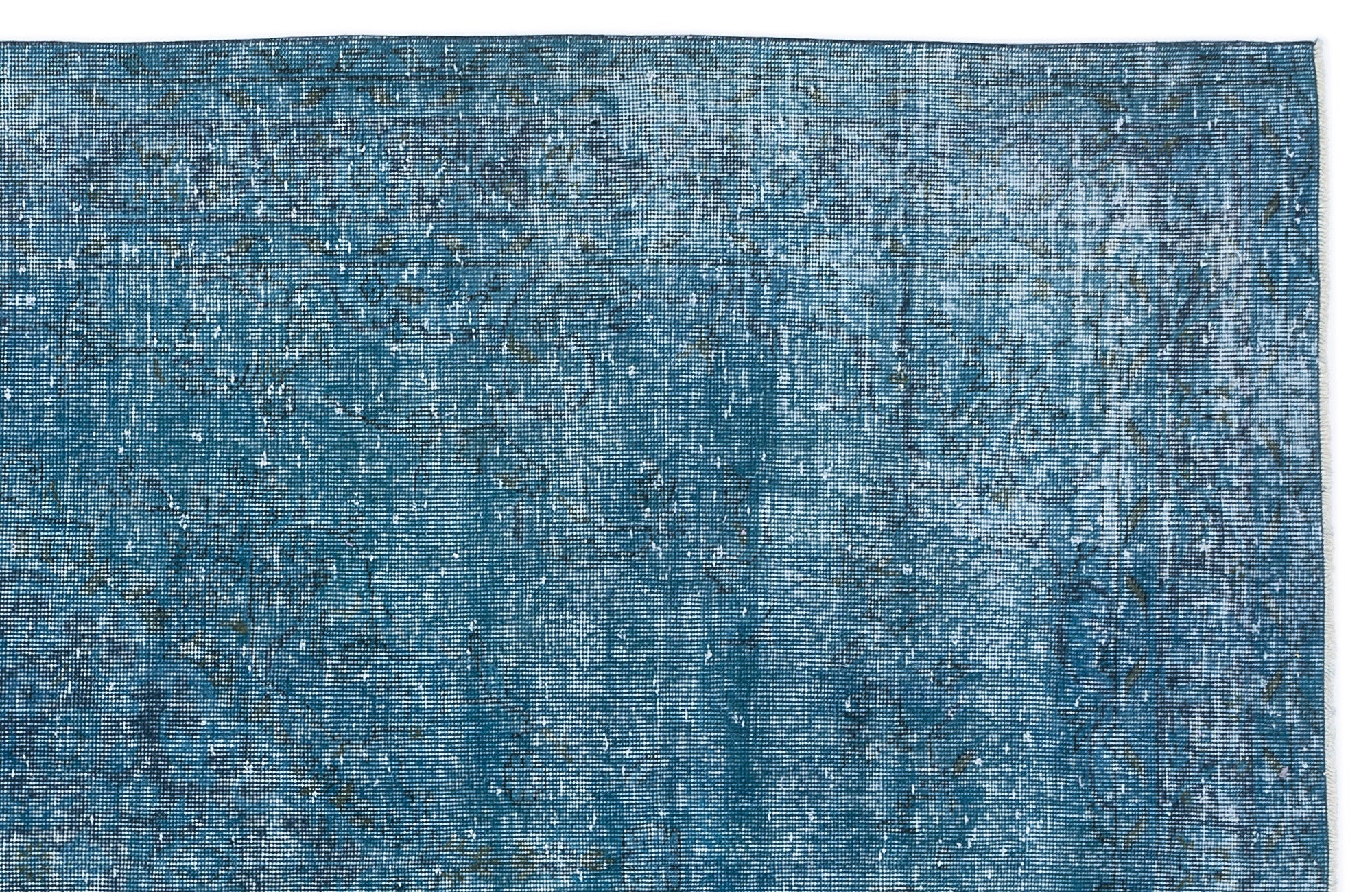 Atina Turquoise Vintage Wool Handmade Area Rug 5'5" x 10'3"