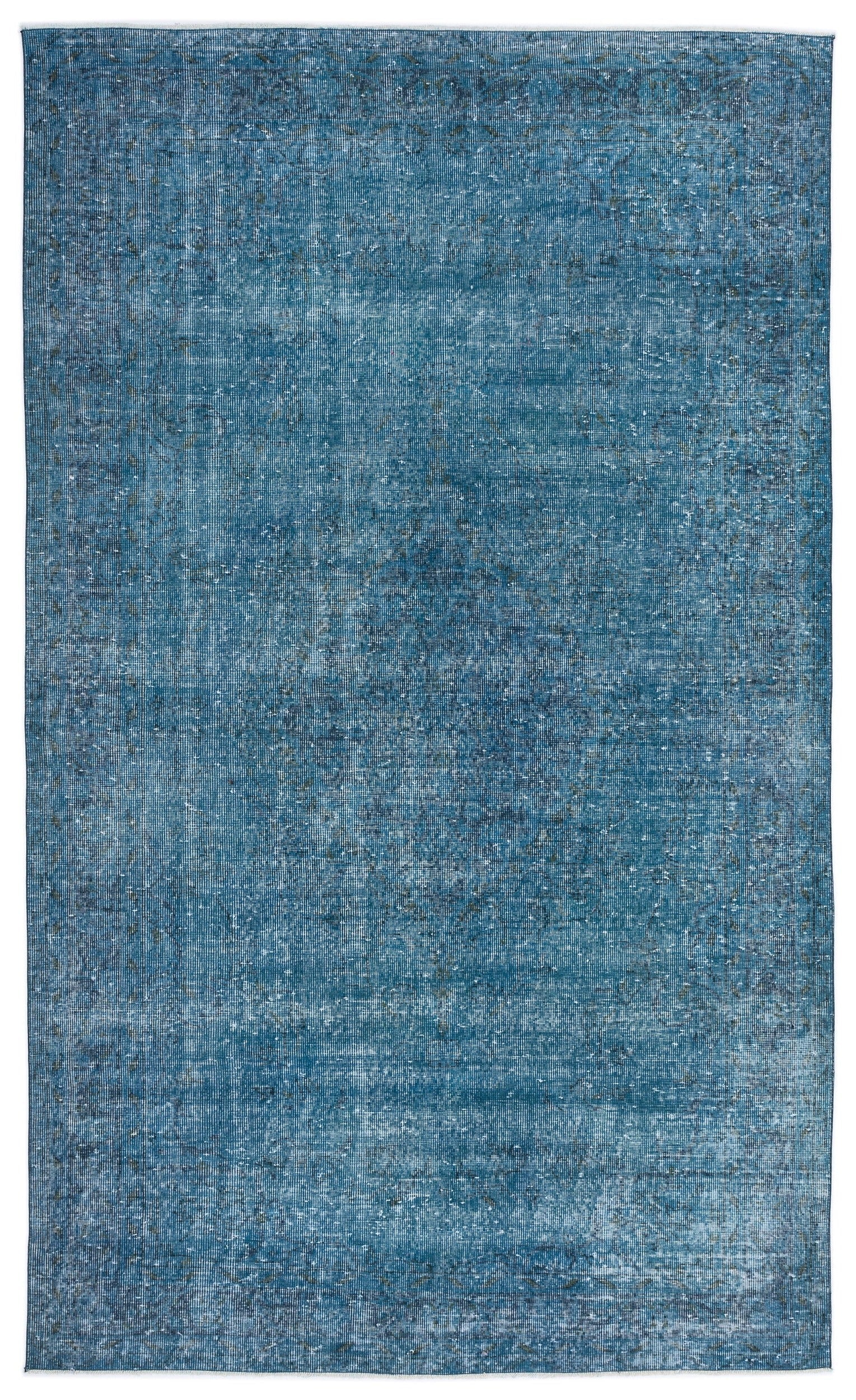 Atina Turquoise Vintage Wool Handmade Area Rug 5'5" x 10'3"